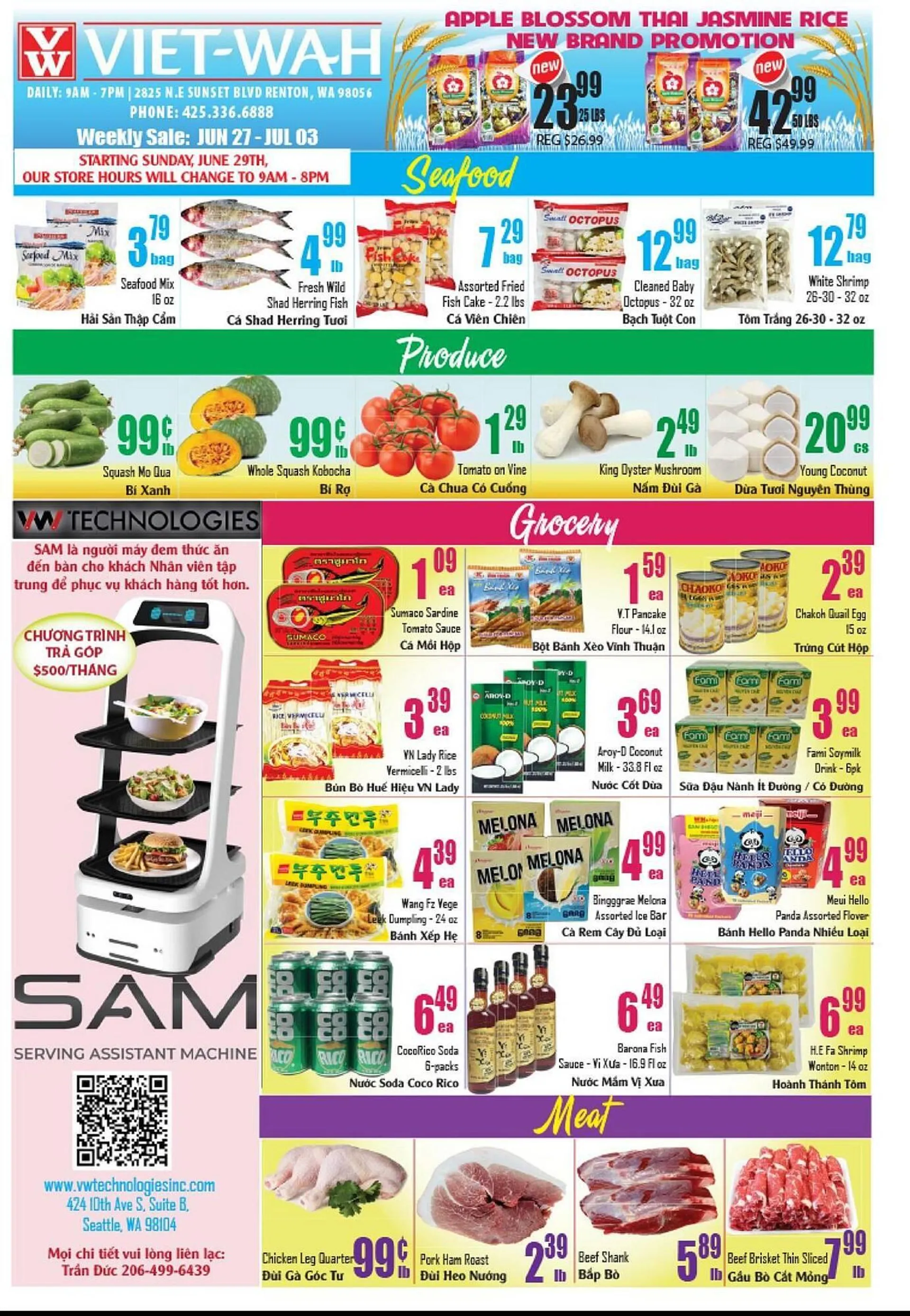 Weekly ad Viet Wah Supermarket Weekly Ad from June 27 to July 3 2025 - Page 1