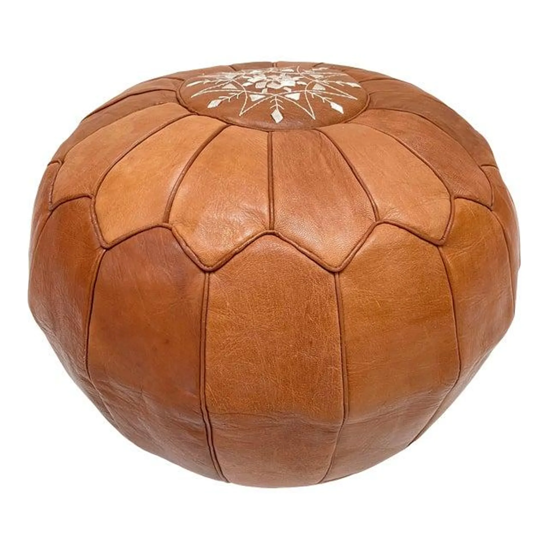 Resybrown Moroccan Leather Pouf Cover