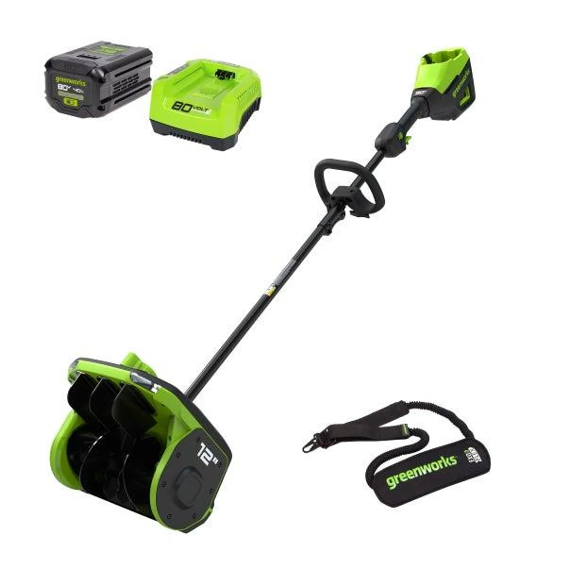 Greenworks 80v Snow Shovel with 4AH Battery and Rapid Charger