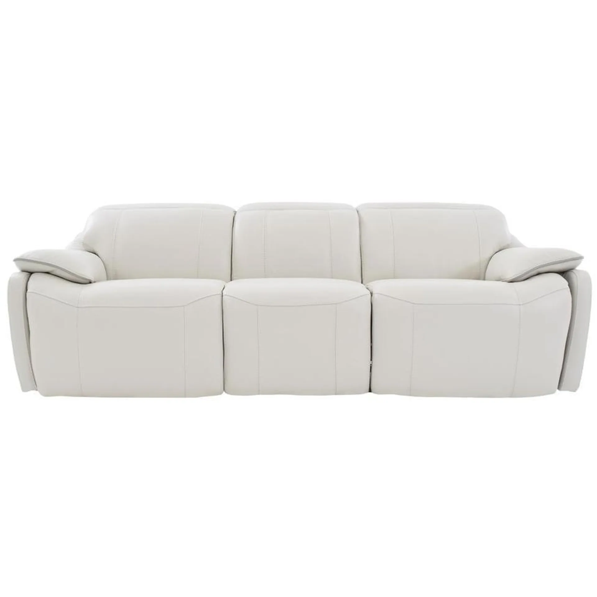 Austin Light Gray Leather Power Reclining Sofa