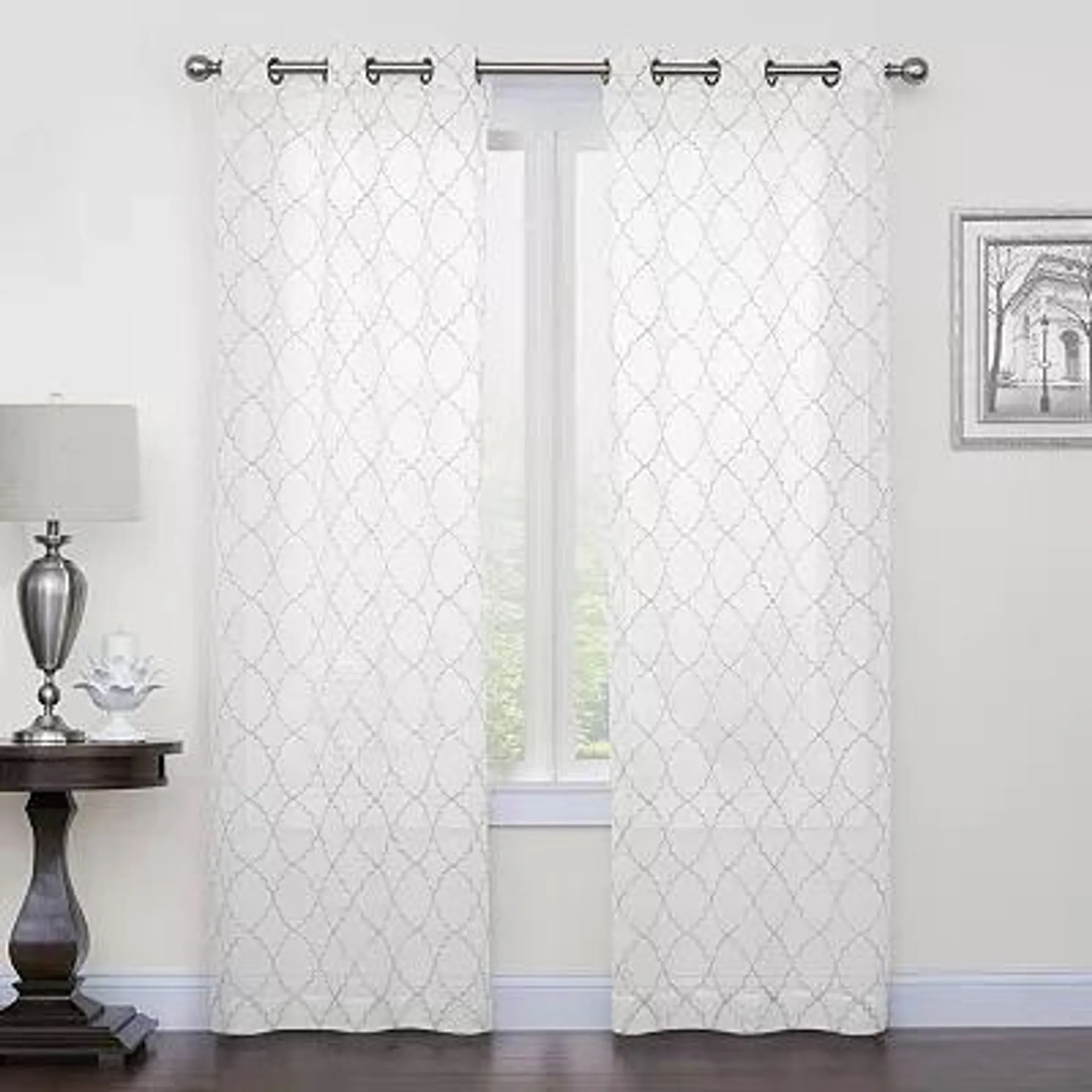 Sonoma Goods For Life® 2-pack Fret Embroidery Window Curtains