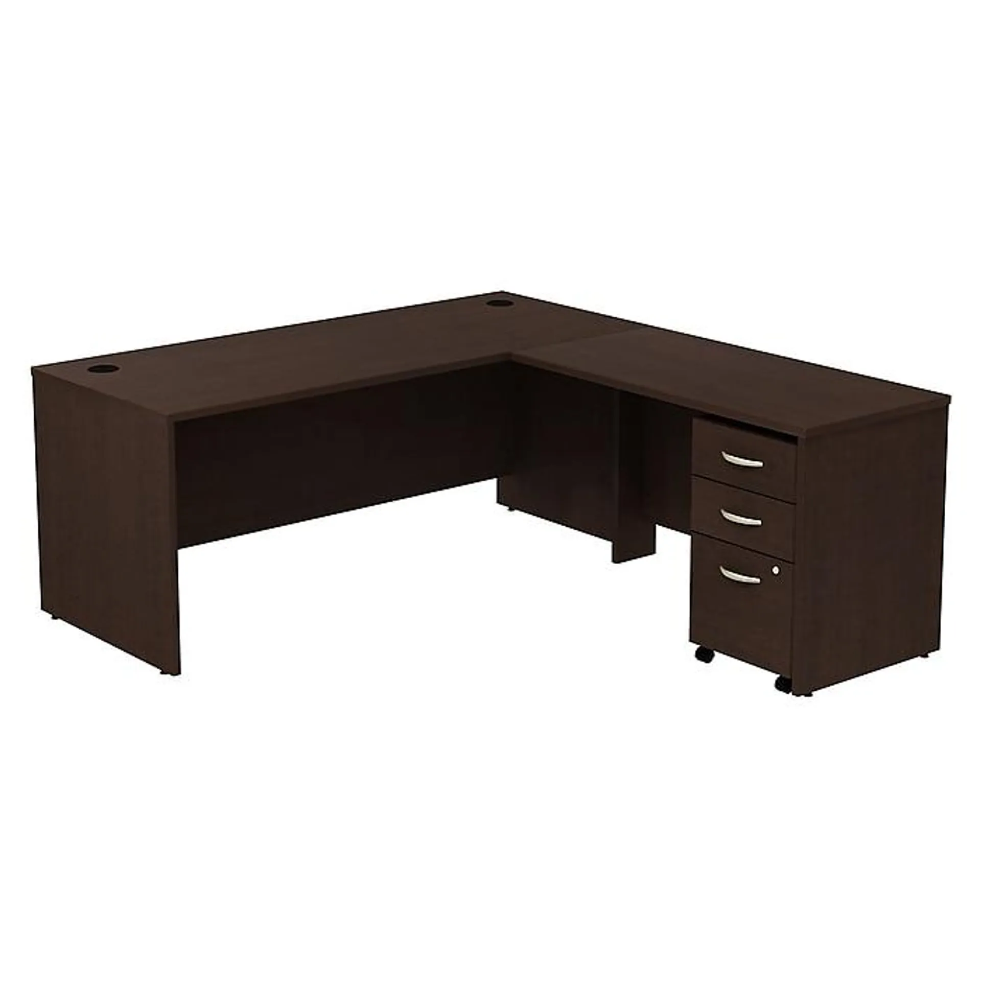 Bush Business Furniture Westfield 72W L Shaped Desk with 48W Return and Mobile File Cabinet,