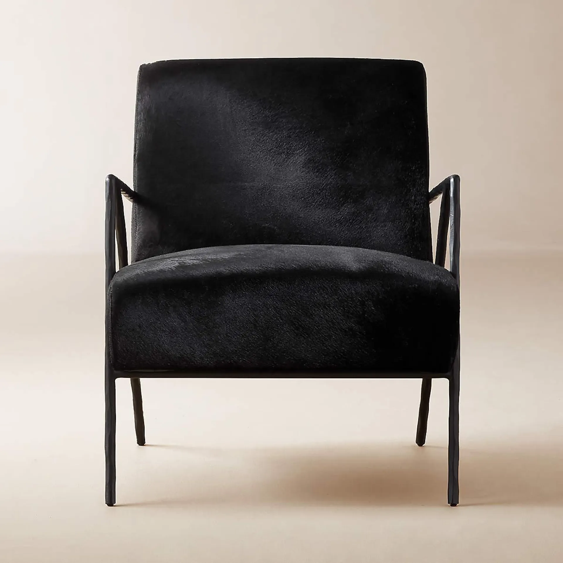 Imogene Black Hide Lounge Chair