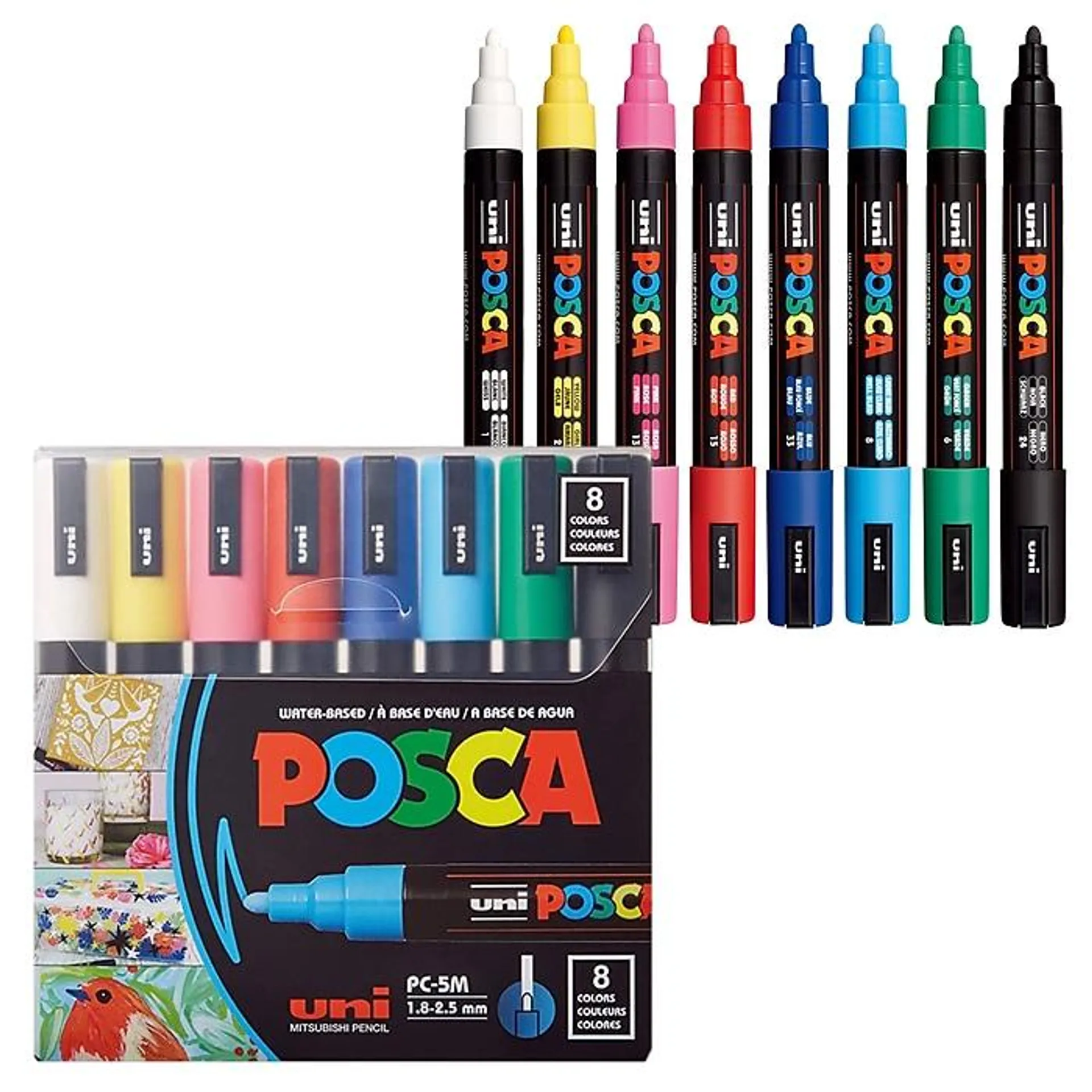 uni POSCA PC-5M Water-Based Paint Markers,