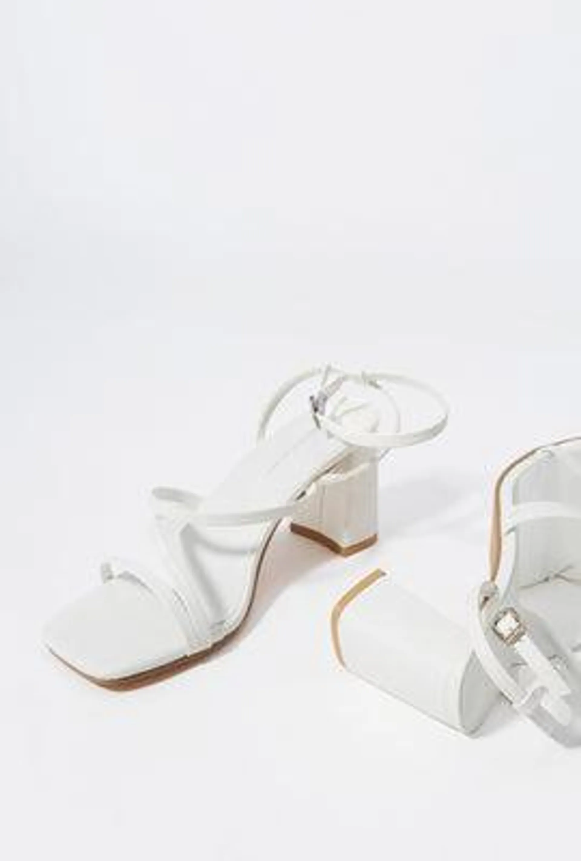 White Strappy High Heel