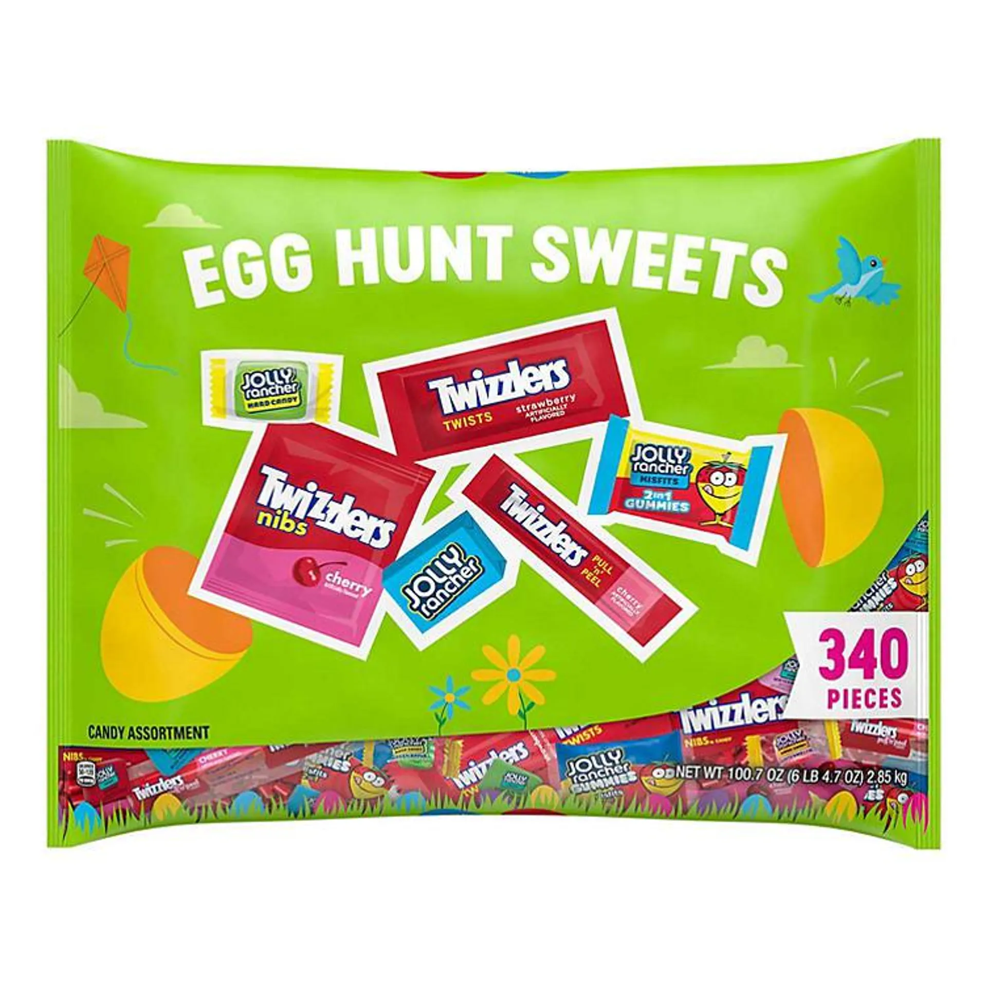 TWIZZLERS and JOLLY RANCHER Fruit Flavored Assortment Treats, Easter Candy, Bulk Variety Bag (100.7 oz., 340 pcs.)