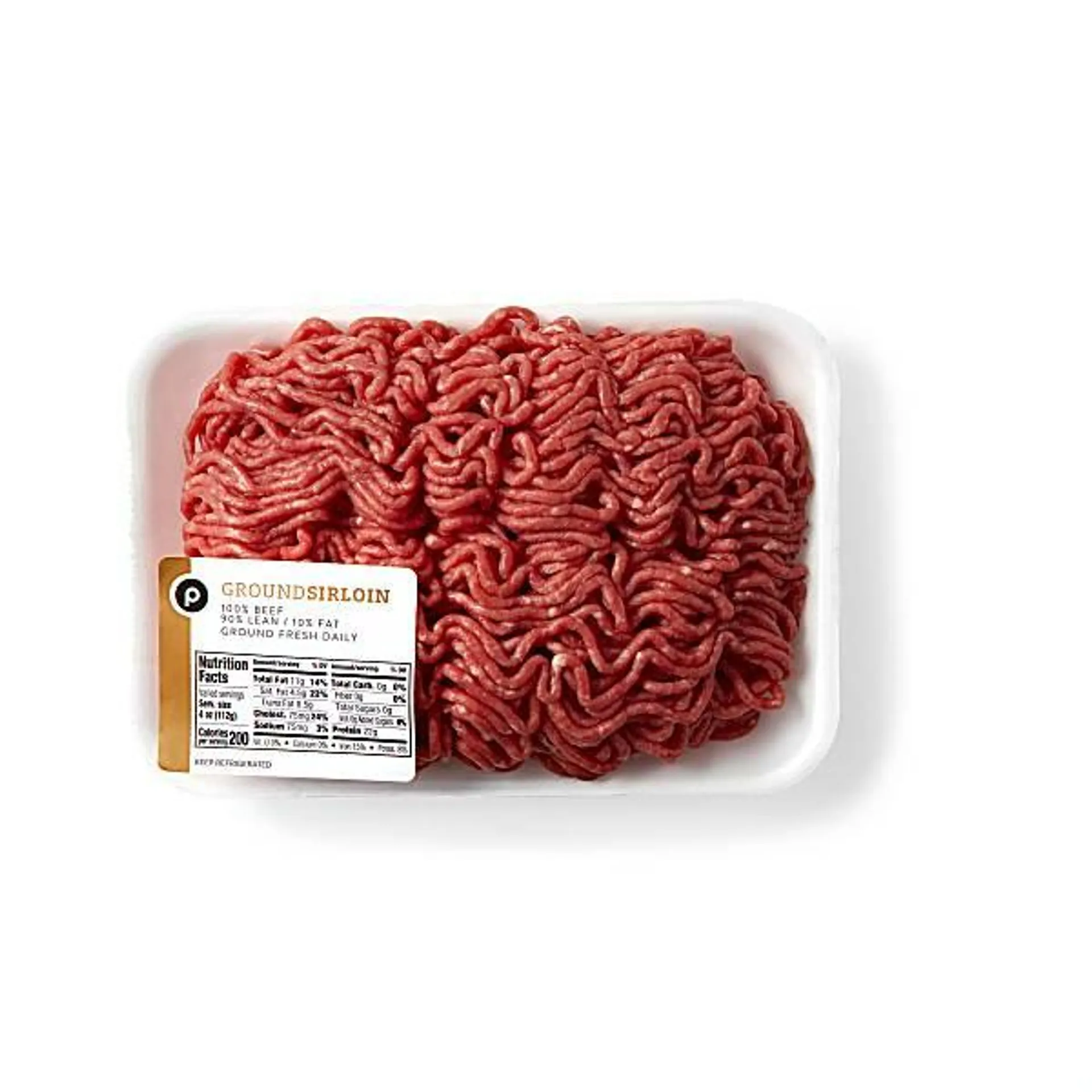 Publix Ground Sirloin Beef, USDA-Inspected