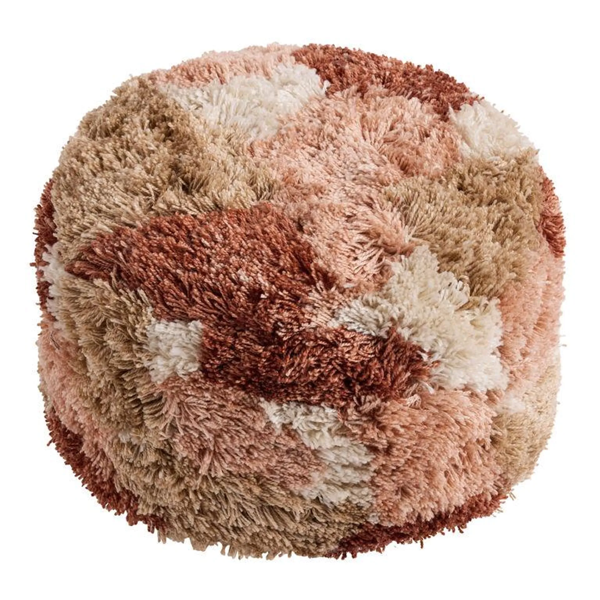 Round Multicolor Tufted Indoor Outdoor Pouf