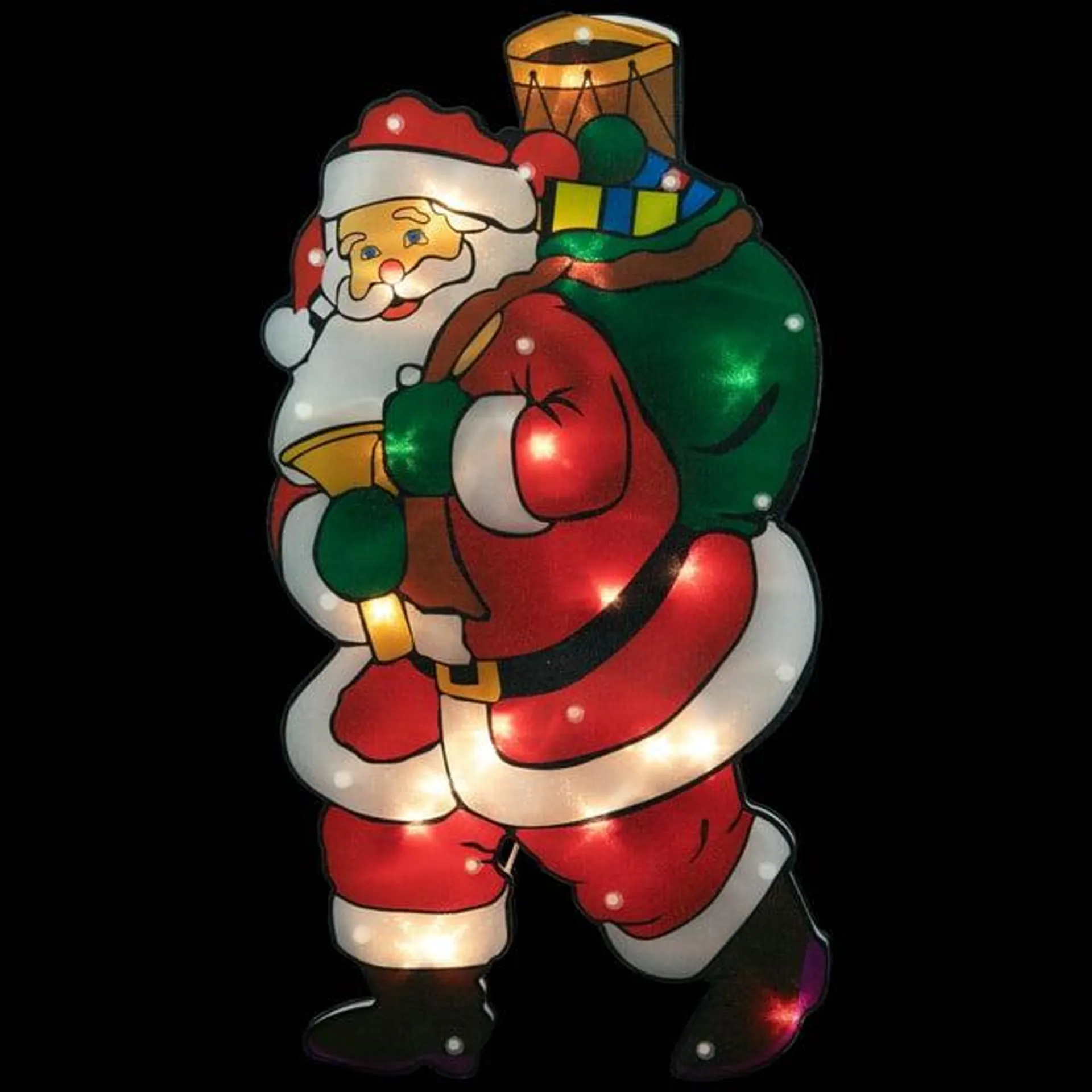 Northlight 17.5" Lighted Santa Claus Christmas Window Silhouette