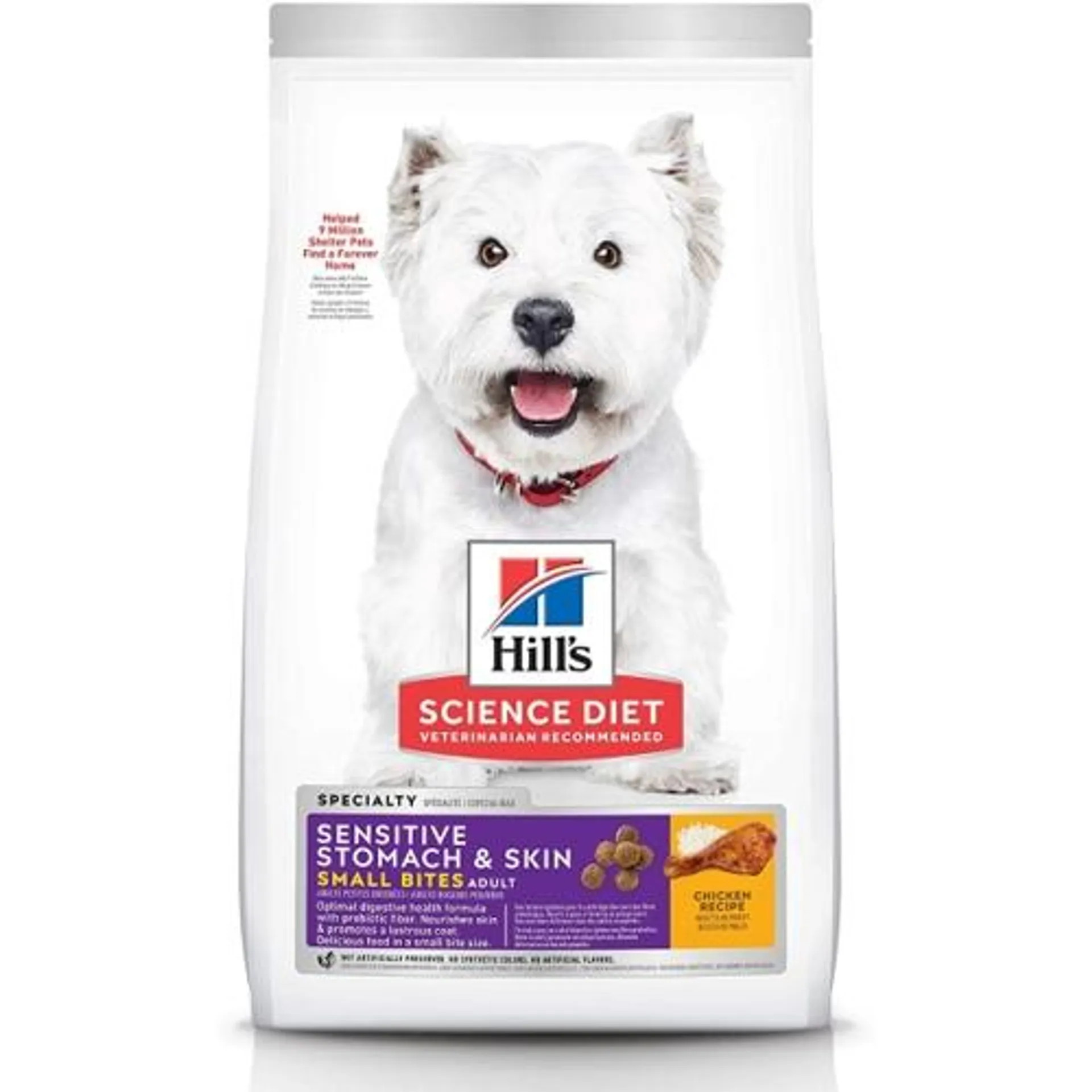 Hill's Science Diet Adult Sensitive Stomach & Skin Small Bites Dog Food - 4 lb