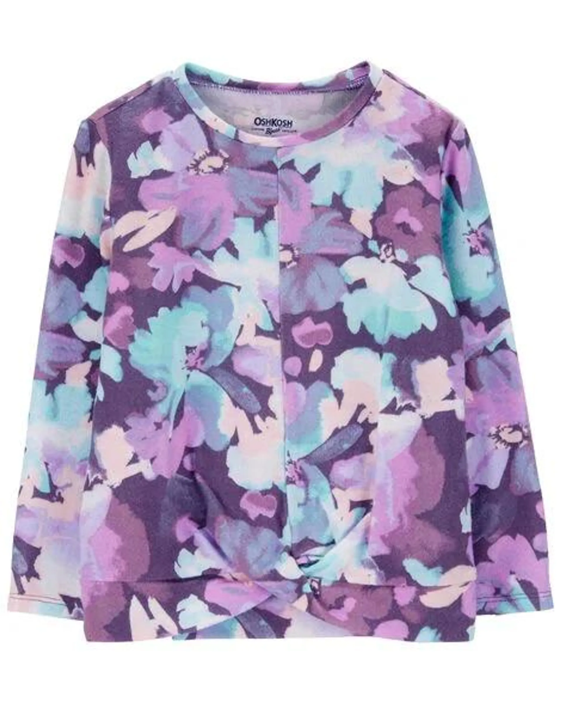 Baby Floral Jersey Long-Sleeve Top - Purple