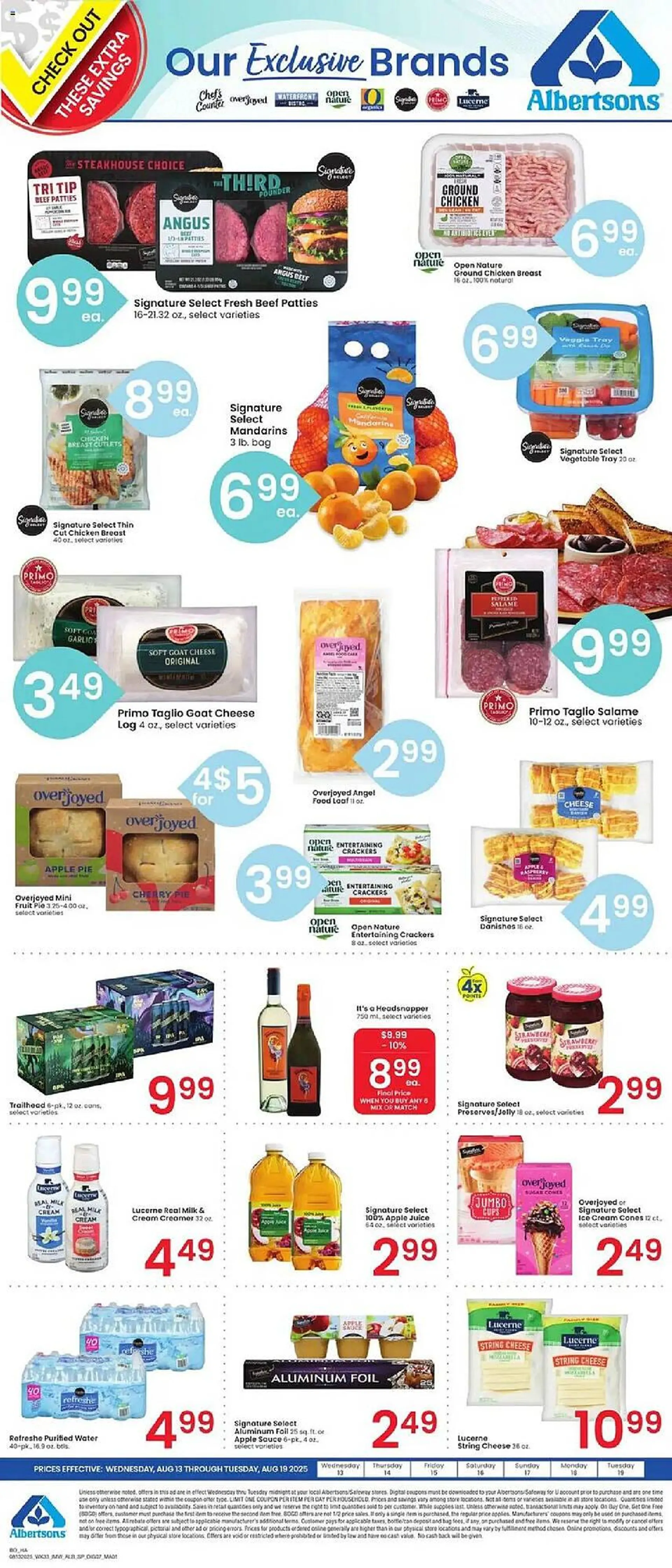 Weekly ad Albertsons Weekly Ad from August 13 to August 20 2025 - Page 1