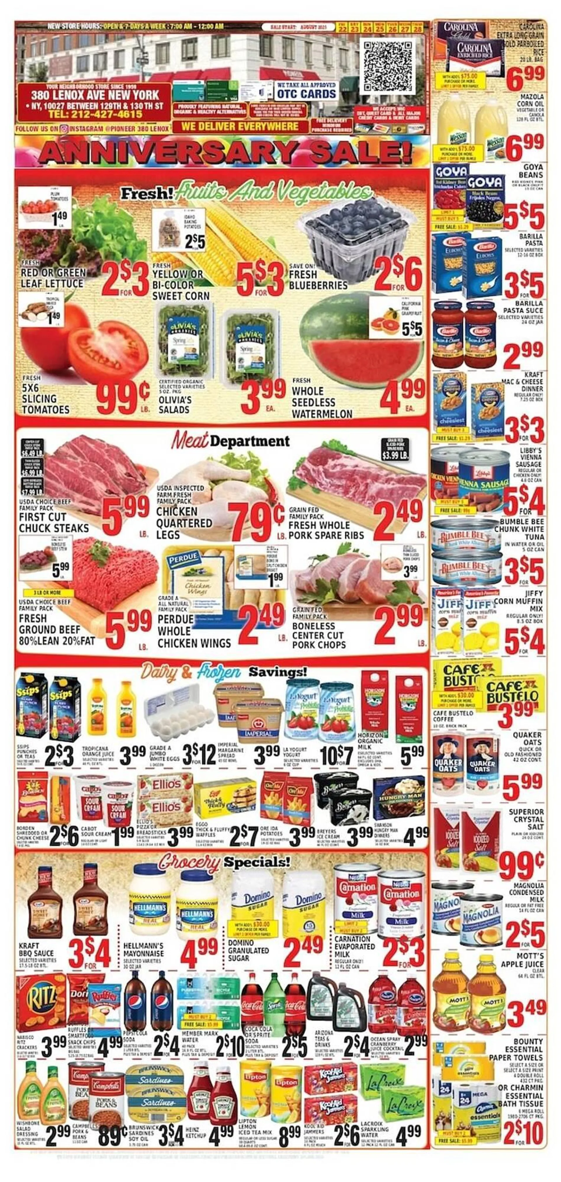 Weekly ad Pioneer Supermarkets Weekly Ad from August 22 to August 28 2025 - Page 1