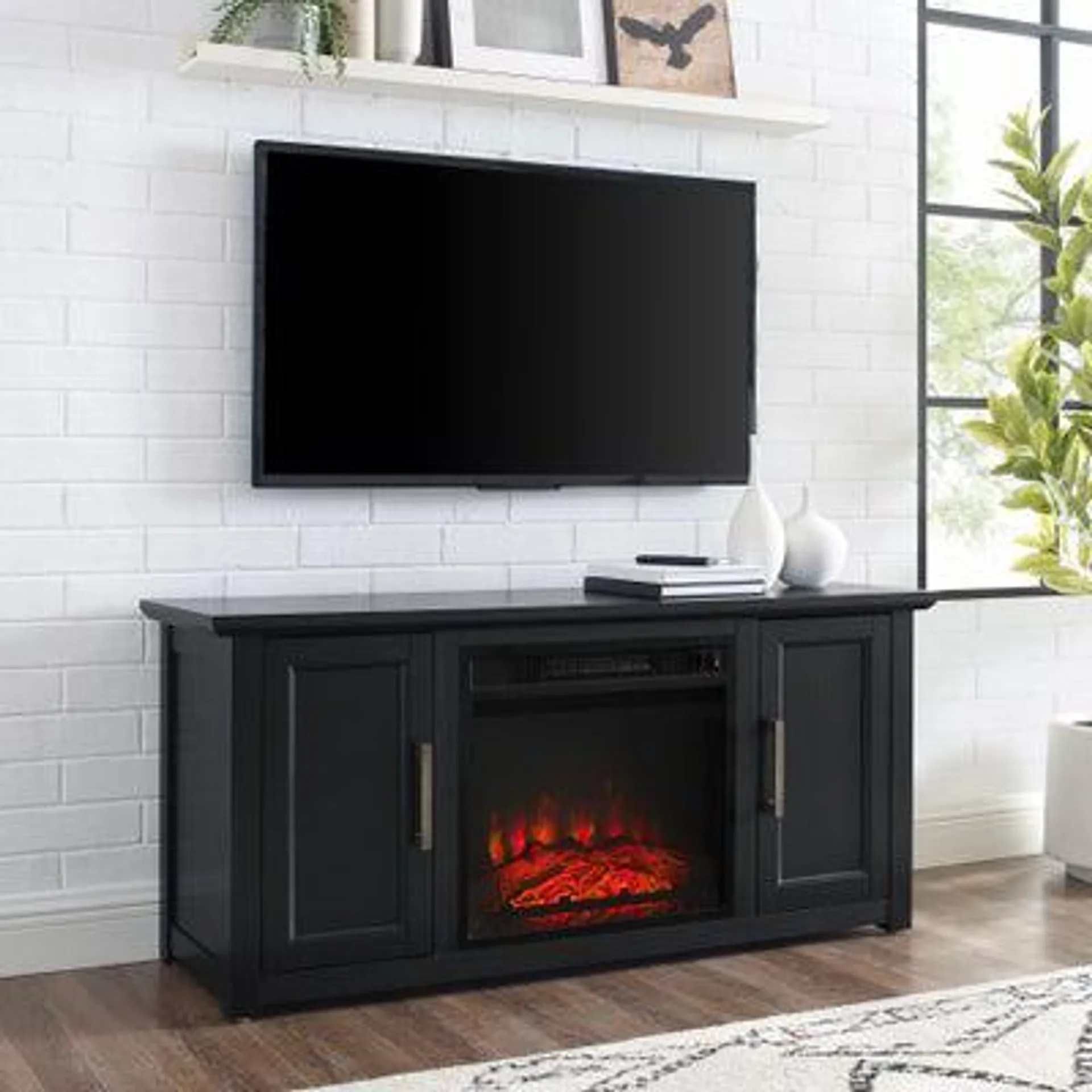 Camden Low Profile Fireplace Tv Stand For 50+ Inch Tv