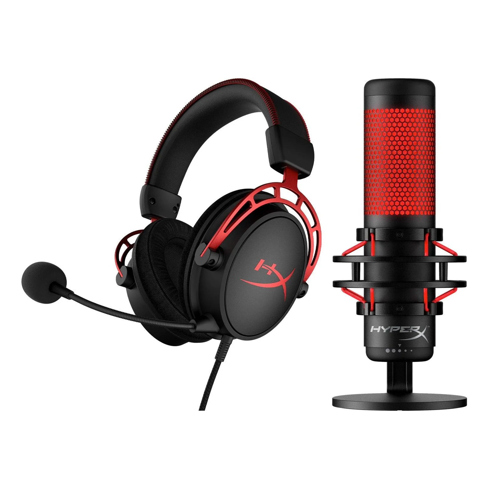 HyperX Bundle - Cloud Alpha Wired Headset, QuadCast Microphone