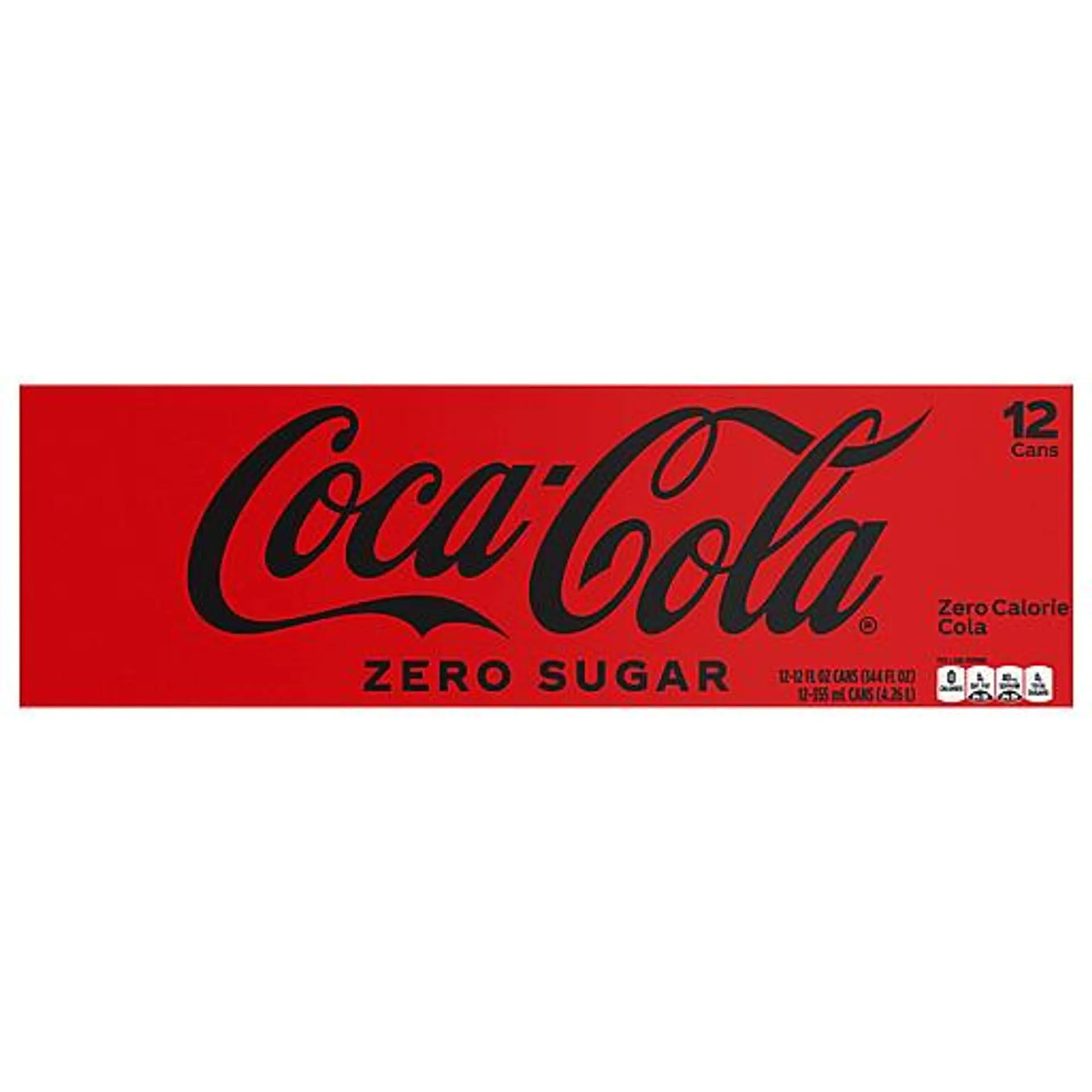 Coca Cola Zero Sugar Soda 12 fl oz can