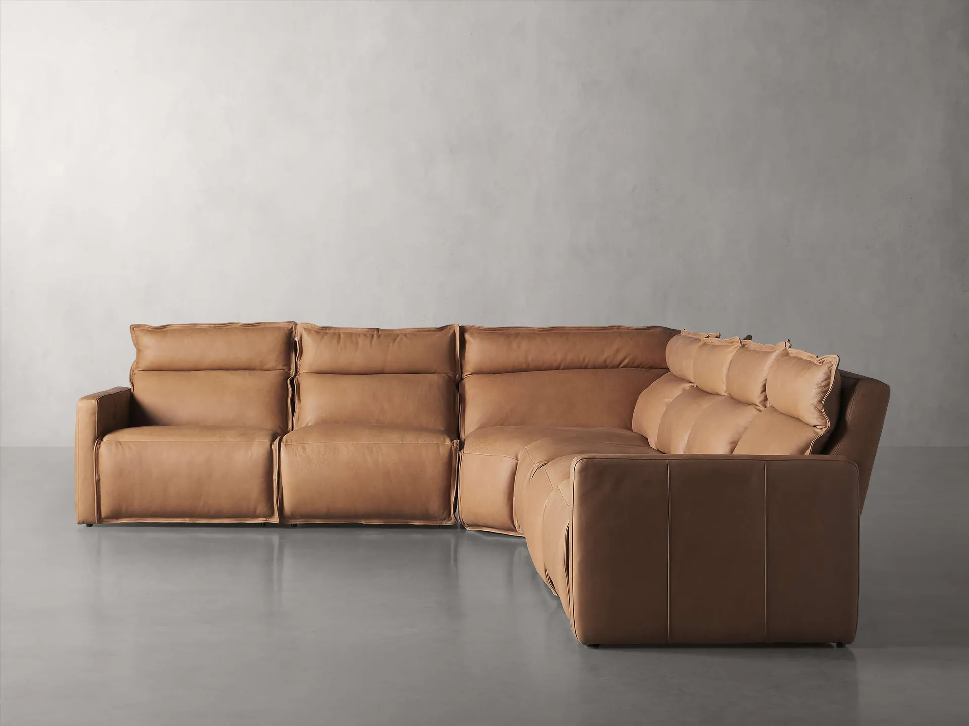 Rowland Leather Six Piece Motion Sectional