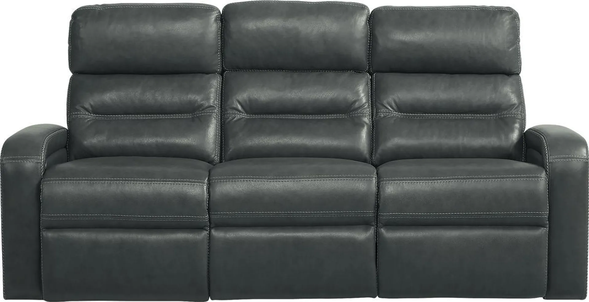 Sierra Madre Leather Non-Power Reclining Sofa