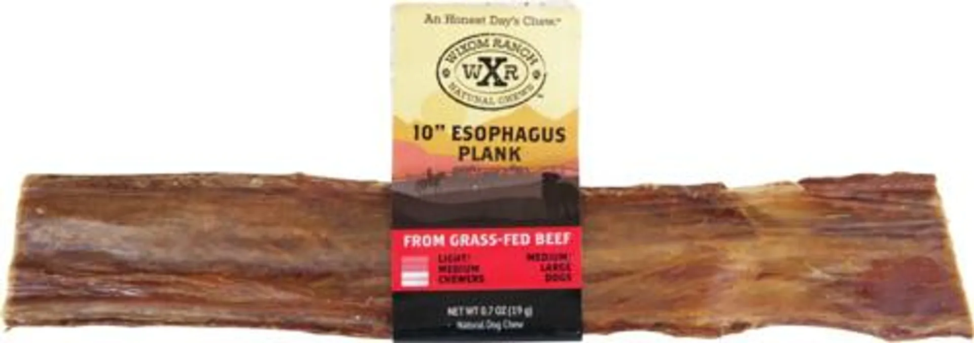 Wixom Ranch Natural Chews Plank Esophagus, 10 Inches