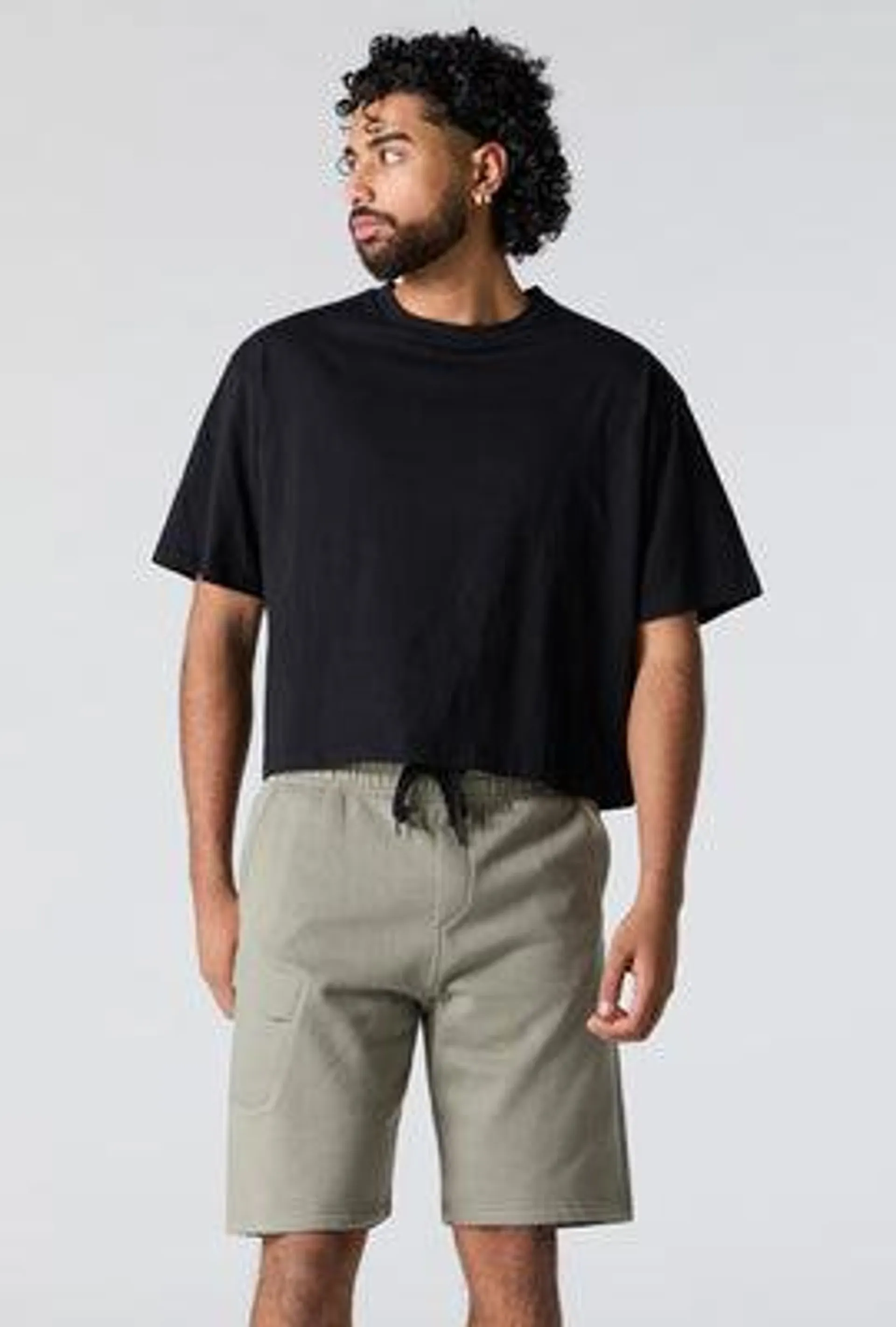 Single Cargo Pocket Fleece Short