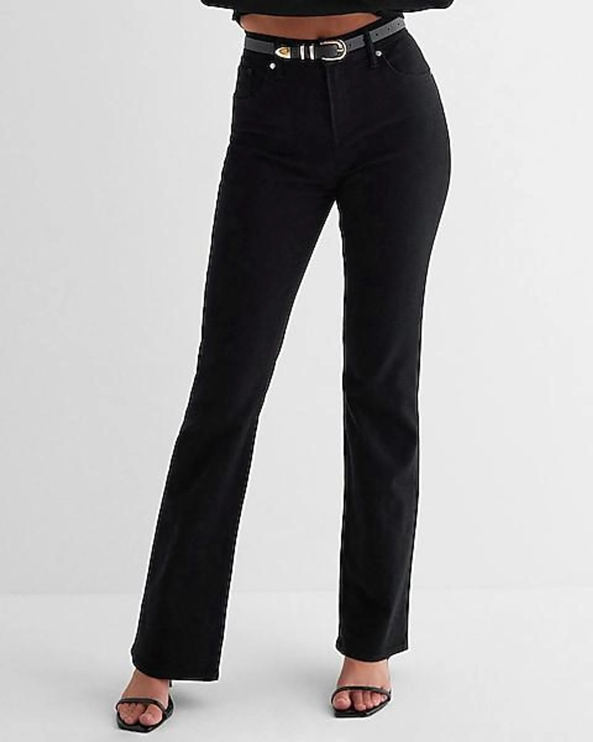 Mid Rise Black Bootcut Jeans