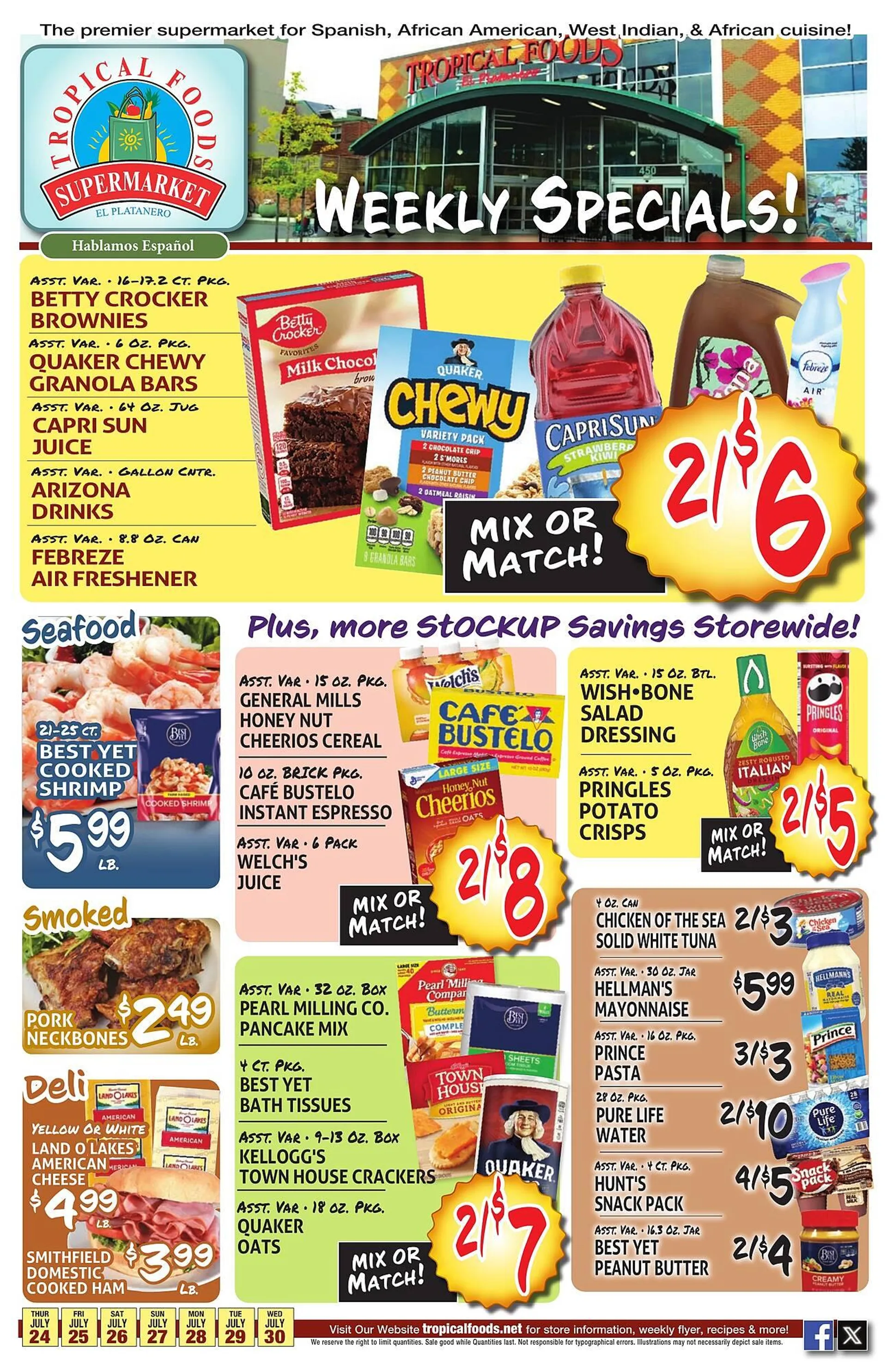 Weekly ad Tropical Foods Supermarket Weekly Ad from July 24 to July 30 2025 - Page 1