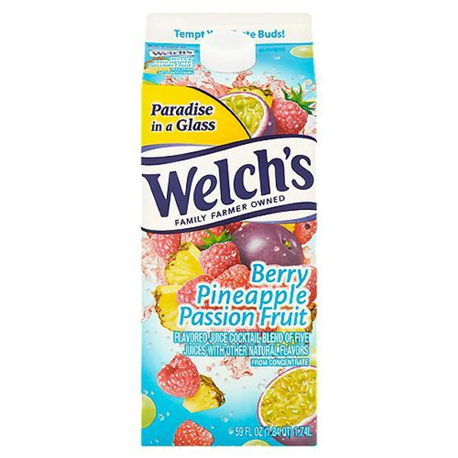 Welch's Berry Pineapple Passion Fruit Juice Cocktail, 59 fl oz