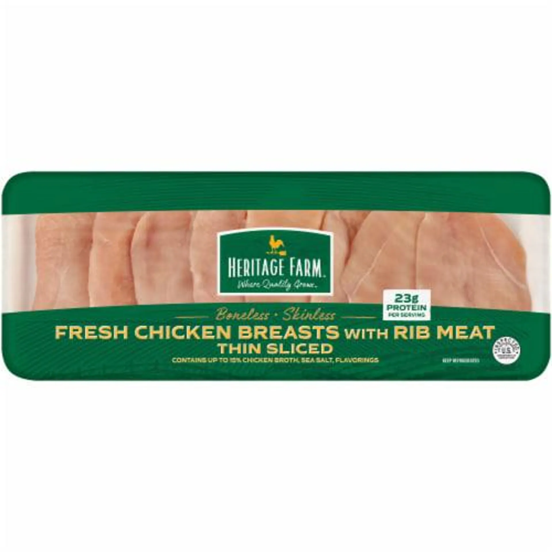 Heritage Farm® Thin Sliced Boneless & Skinless Chicken Breasts