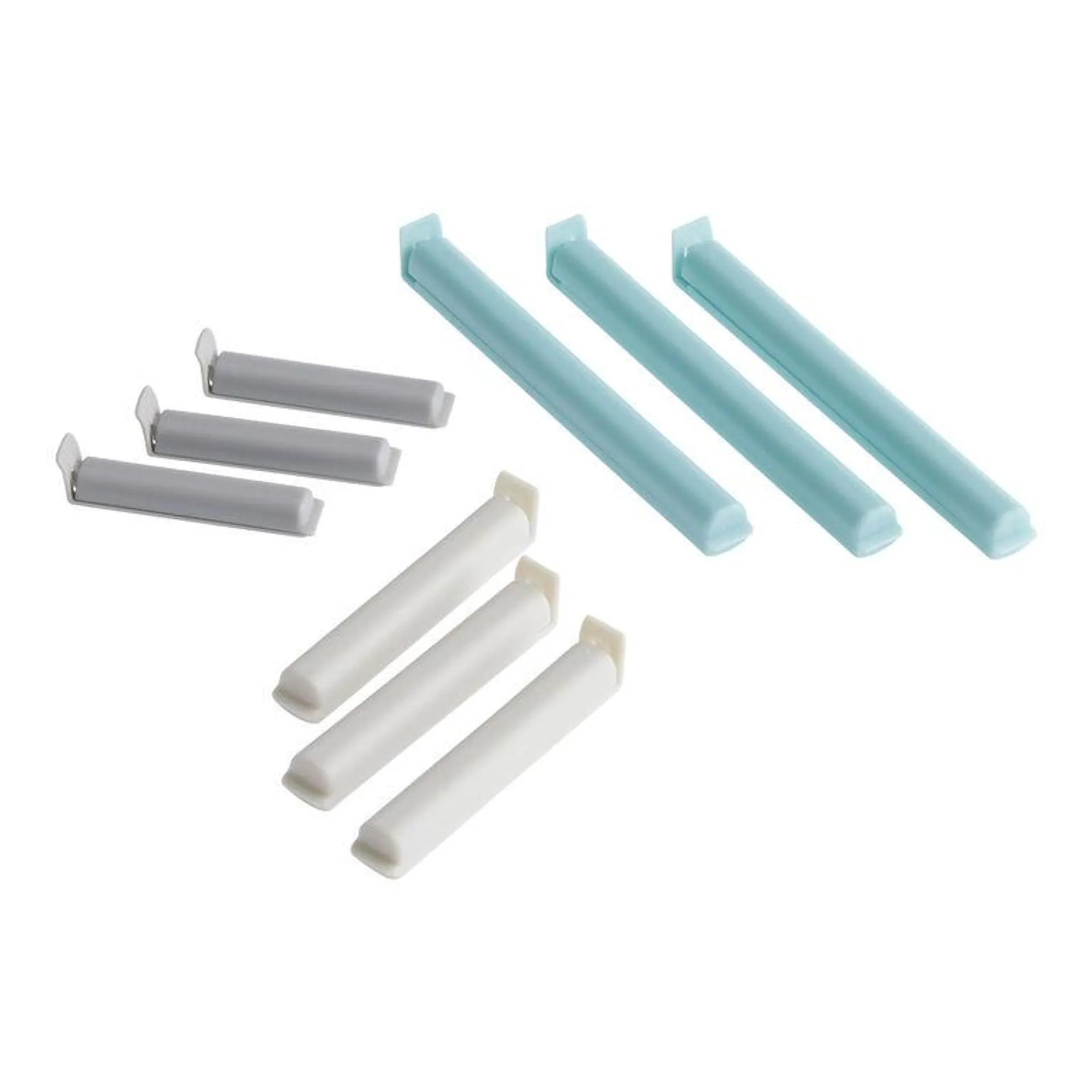 Assorted Flat Sealing Bag Clips 9 Pack