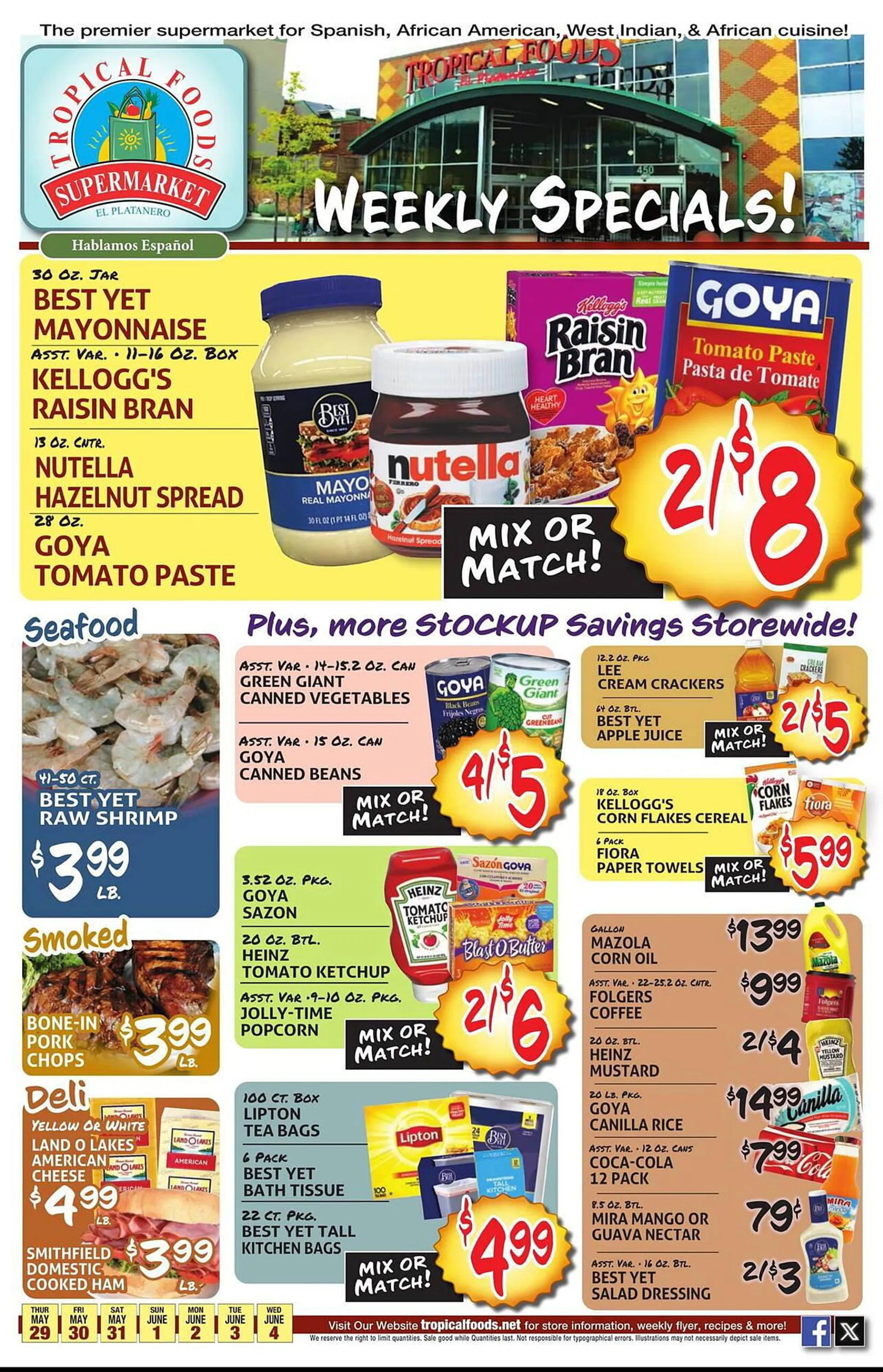 Weekly ad Tropical Foods Supermarket Weekly Ad from May 29 to June 4 2025 - Page 1
