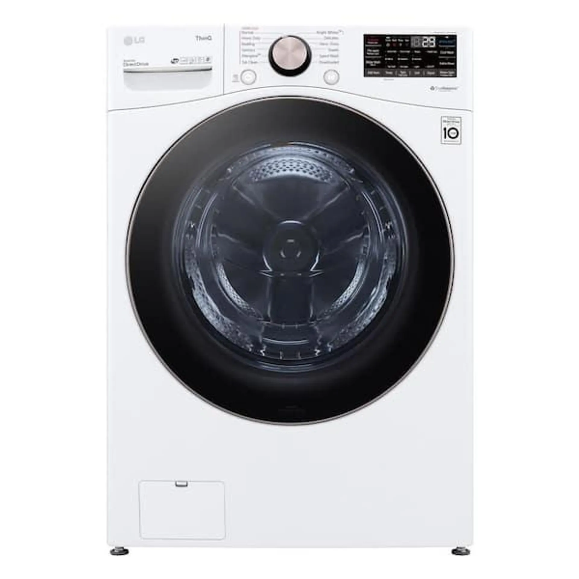 4.5 Cu. Ft. Stackable SMART Front Load Washer in White with Steam and TurboWash360 Technology