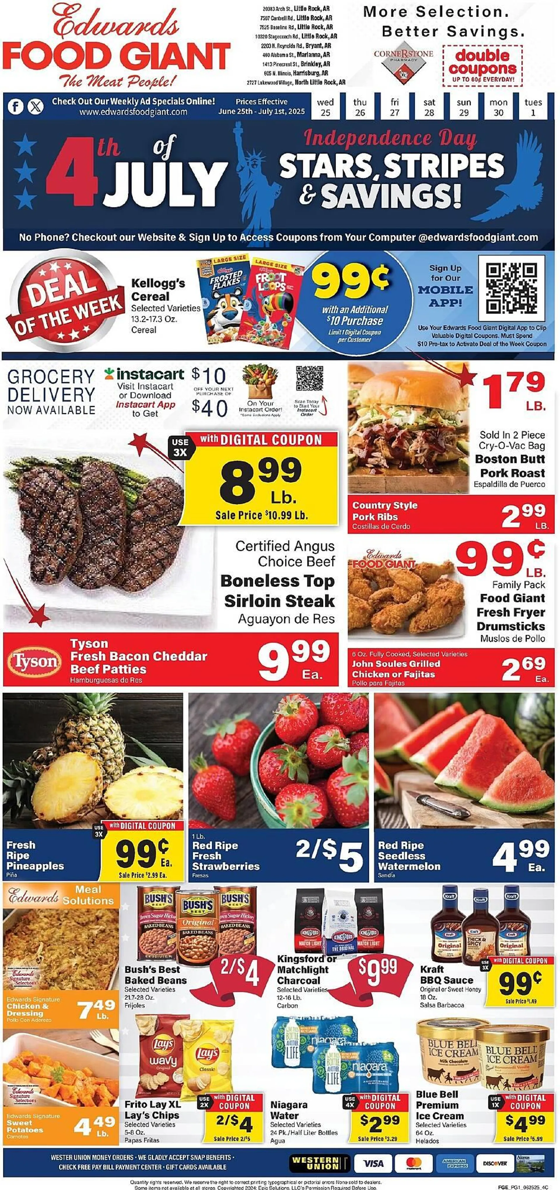 Weekly ad Edwards Food Giant Weekly Ad from June 25 to July 1 2025 - Page 1