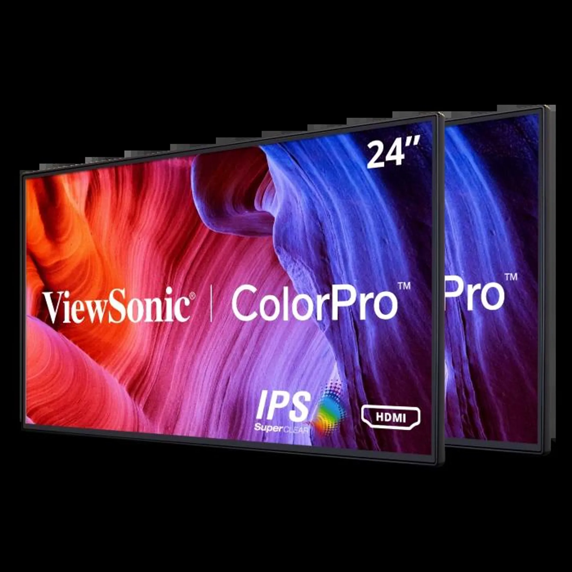 VP2468_H2 - 24" ColorPro™ 1080p Dual Pack Head-Only IPS Monitors with Daisy Chain
