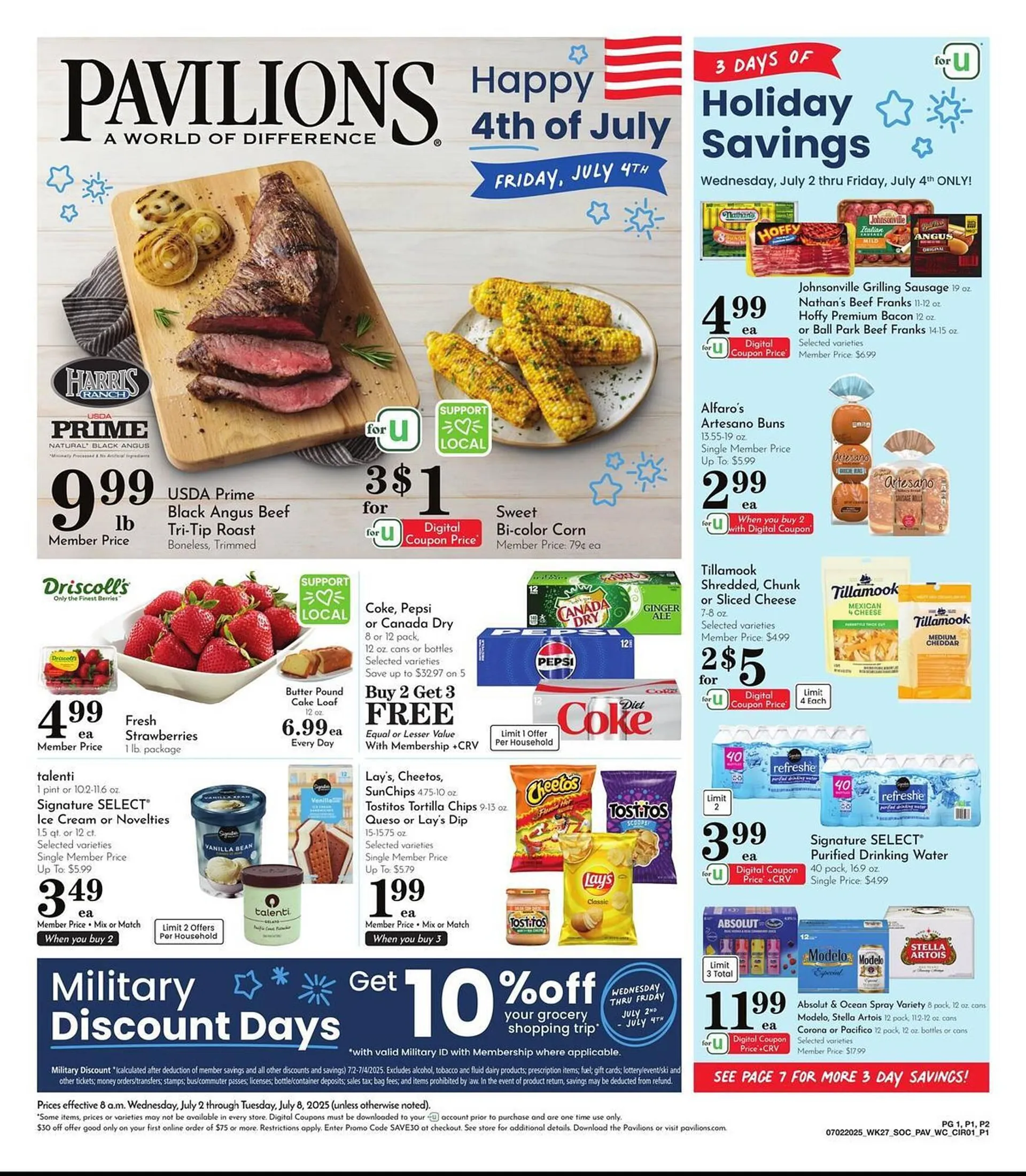 Weekly ad Pavilions Weekly Ad from July 2 to July 8 2025 - Page 1