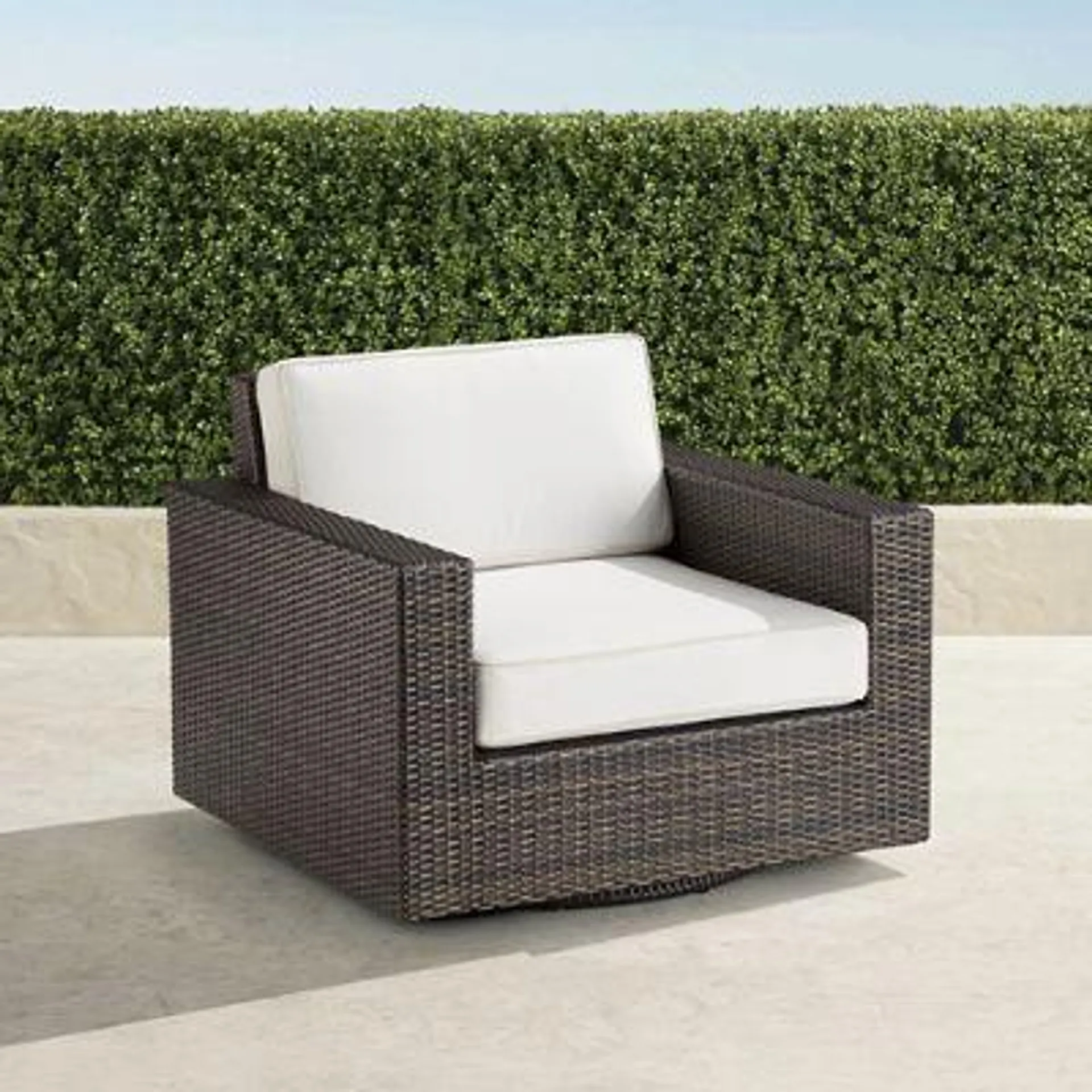 Palermo Swivel Lounge Chair in Bronze Wicker