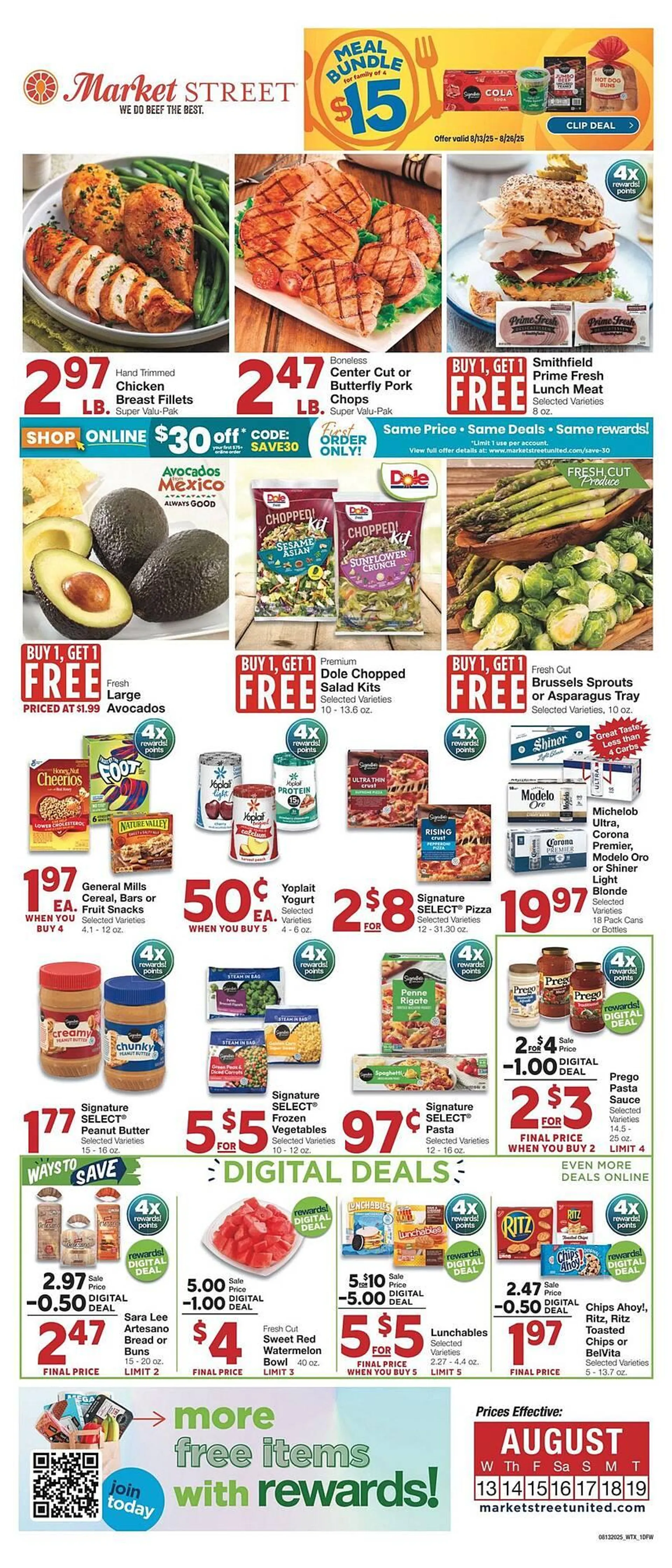 Weekly ad Market Street Weekly Ad from August 12 to August 19 2025 - Page 1