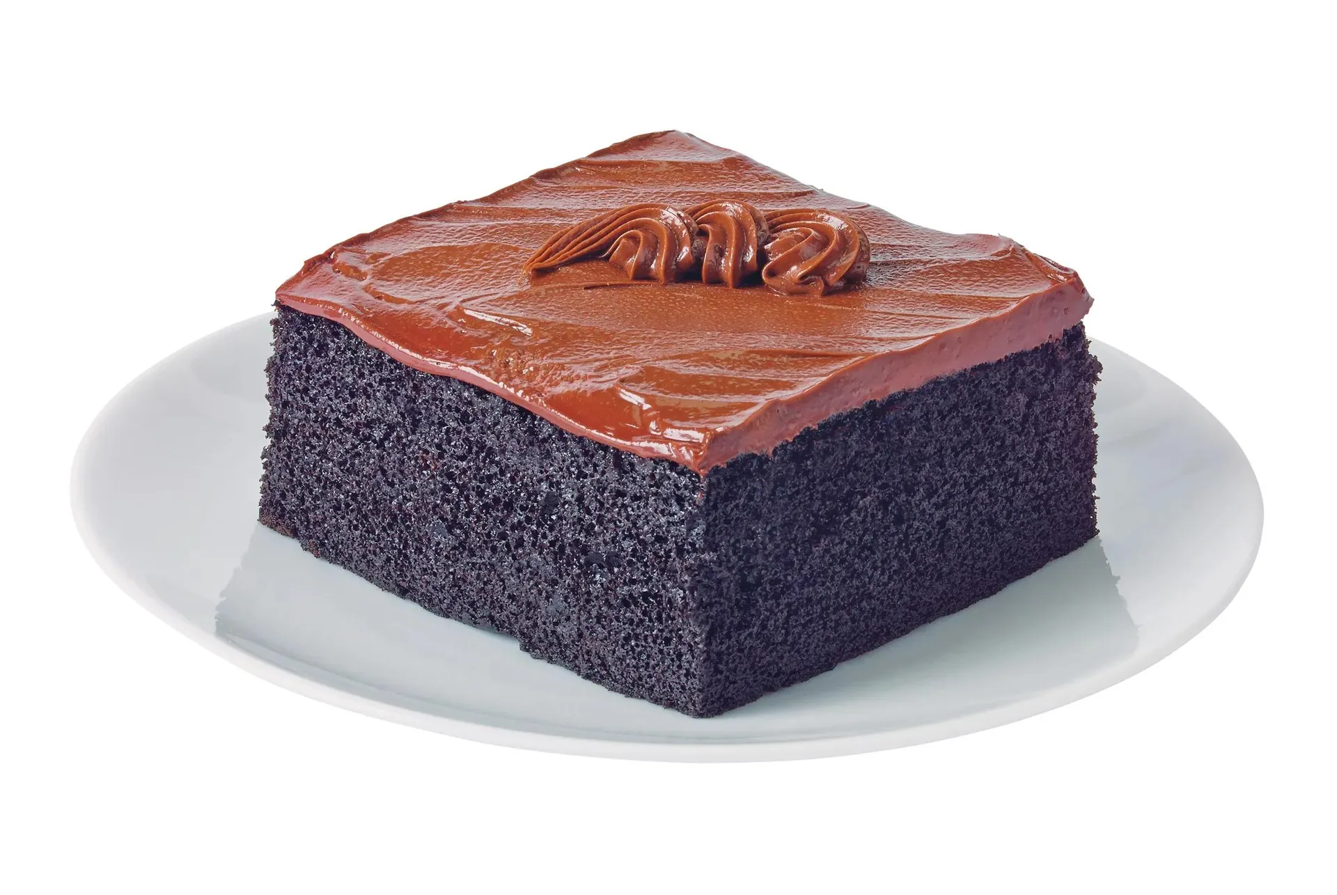 H‑E‑B Bakery Chocolate Fudge Cake Slice