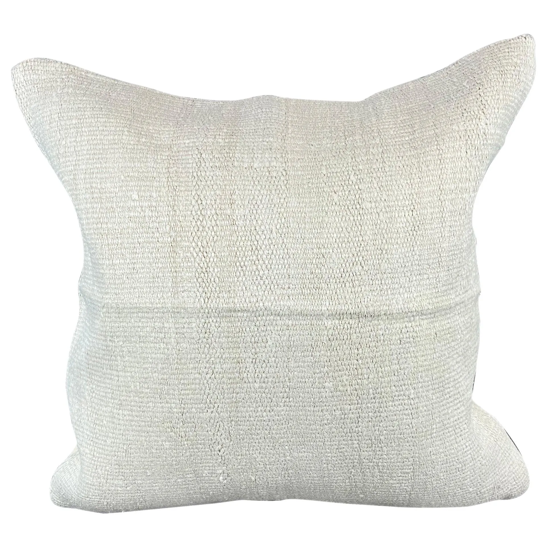 20 x 20 Hemp Turkish Cushion Natural Grayish White Pillow Cushion Cover #6536