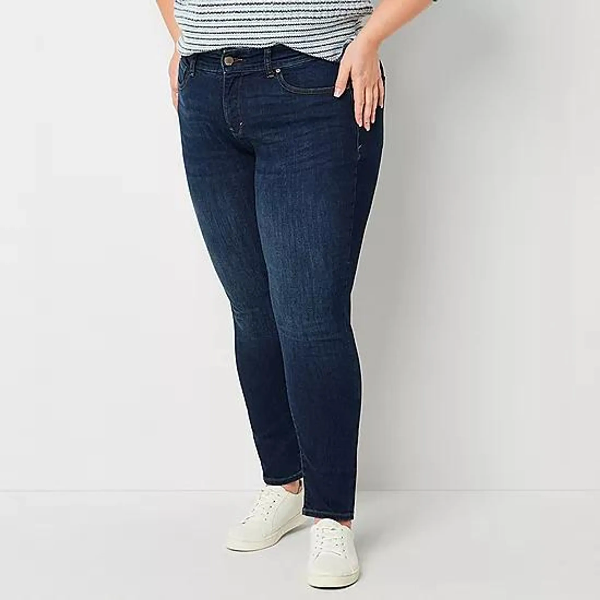 a.n.a - Plus Womens Comfort Waist Skinny Jean