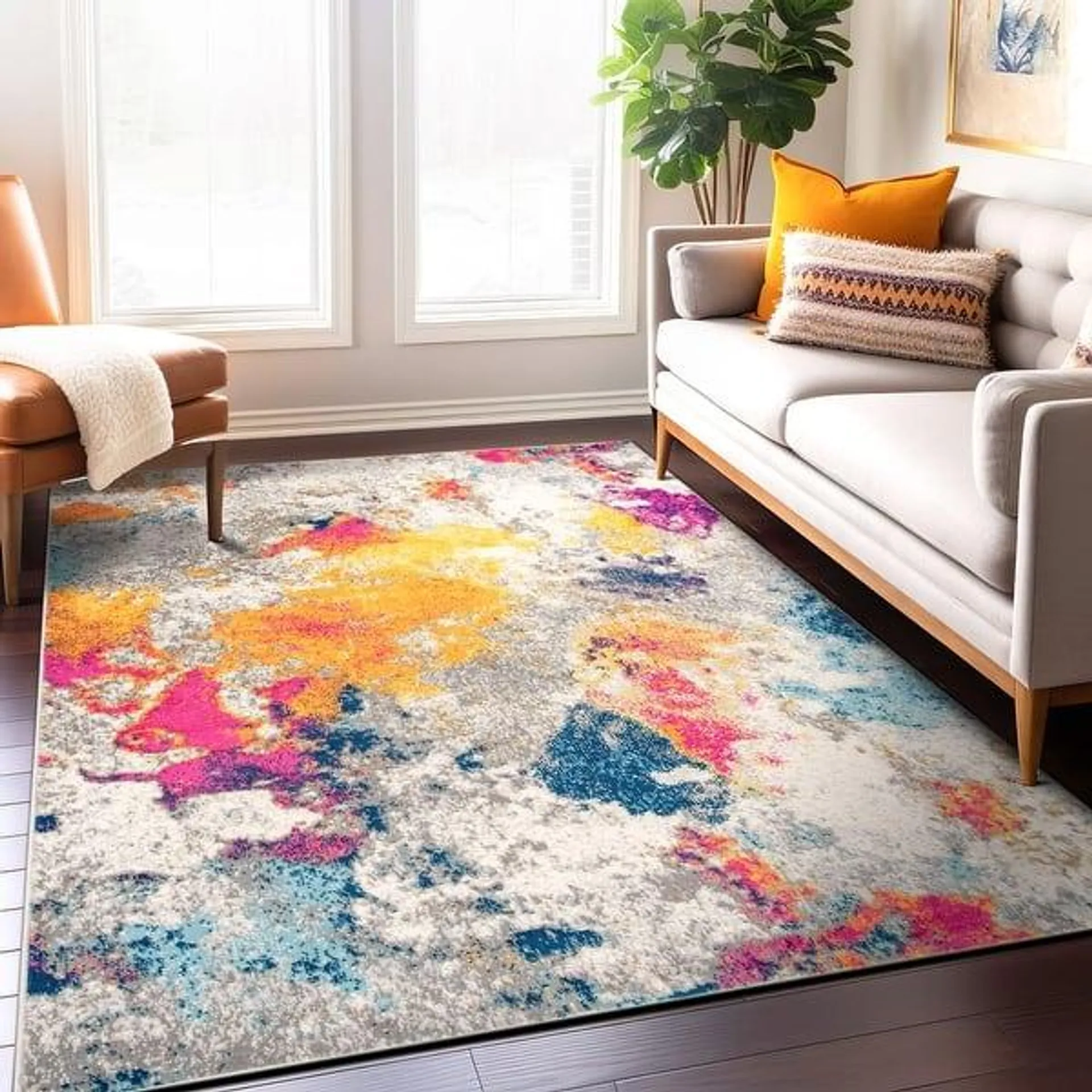 World Rug Gallery Abstract Contemporary Area Rug