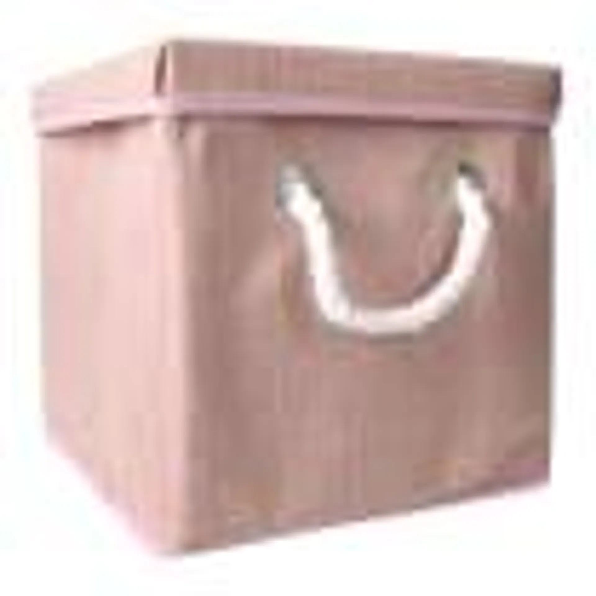 Collapsible Fabric Storage Cube With Rope Handles 10in