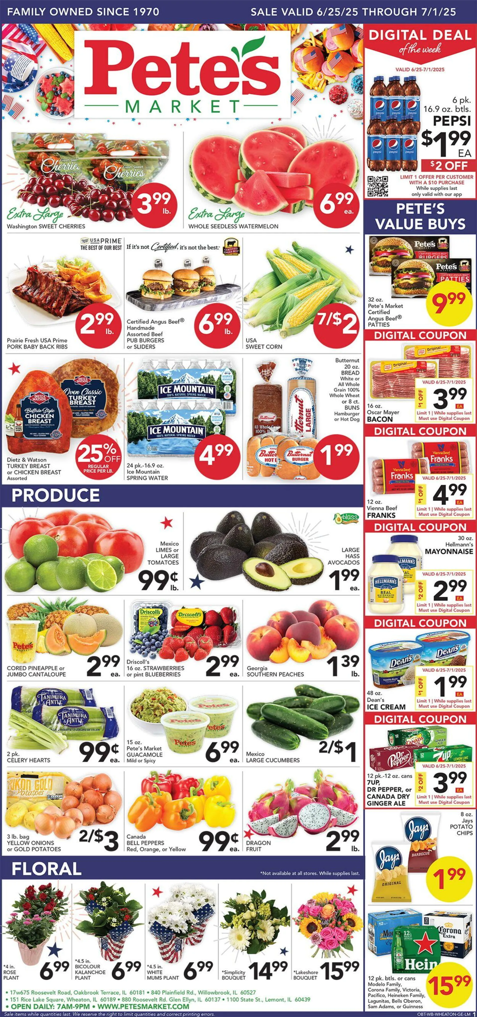 Weekly ad Pete's Fresh Market Current weekly ad from June 25 to July 1 2025 - Page 1