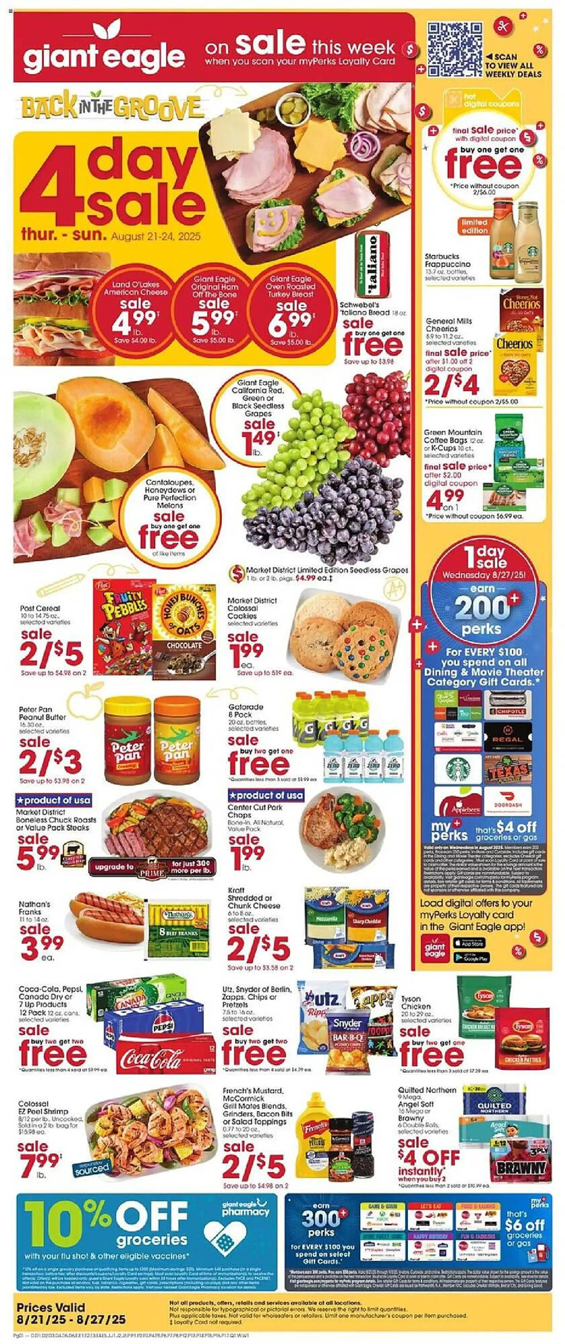 Weekly ad Giant Eagle Weekly Ad from August 21 to August 28 2025 - Page 1