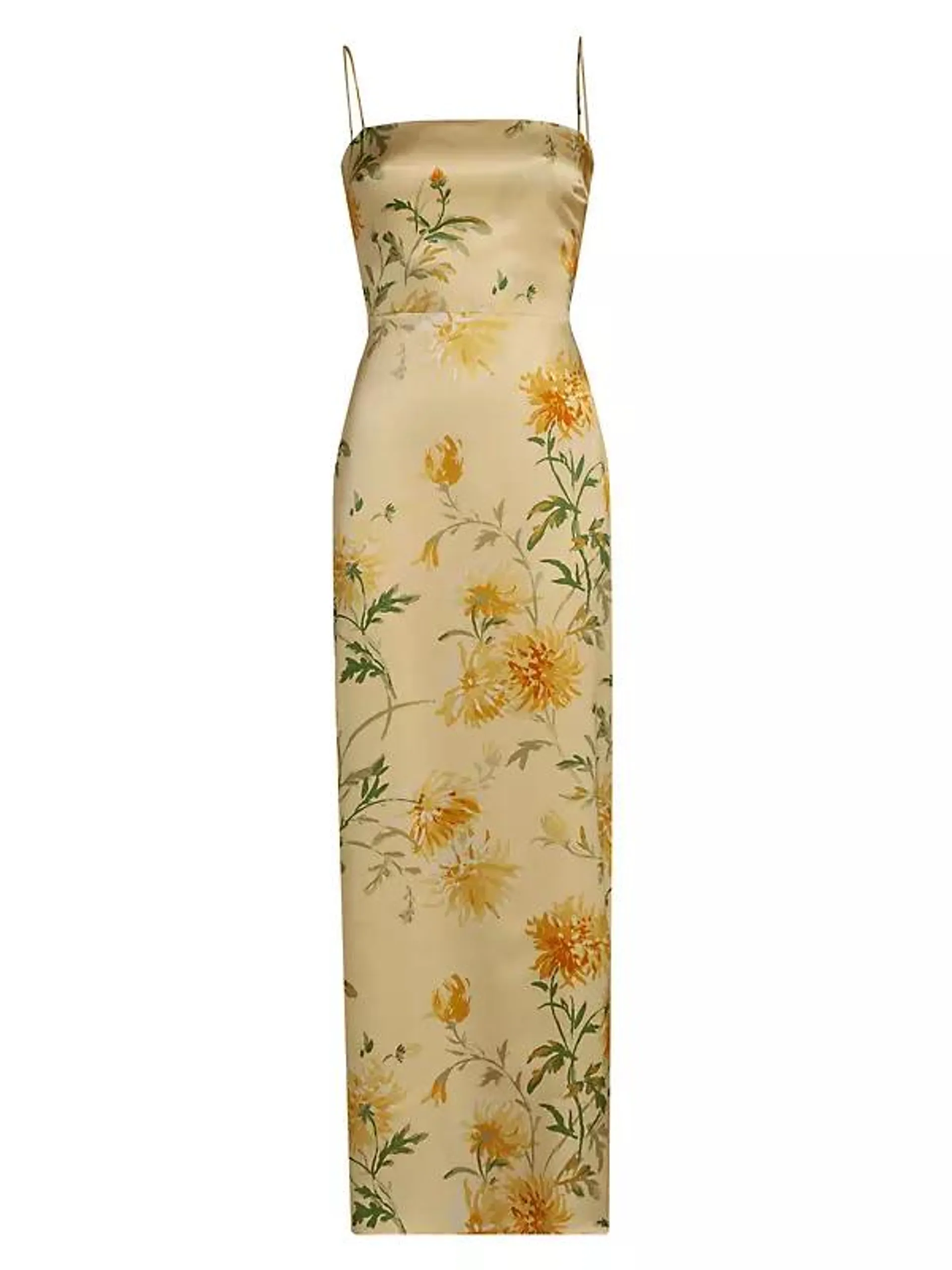 Frankie Floral Silk Column Maxi Dress