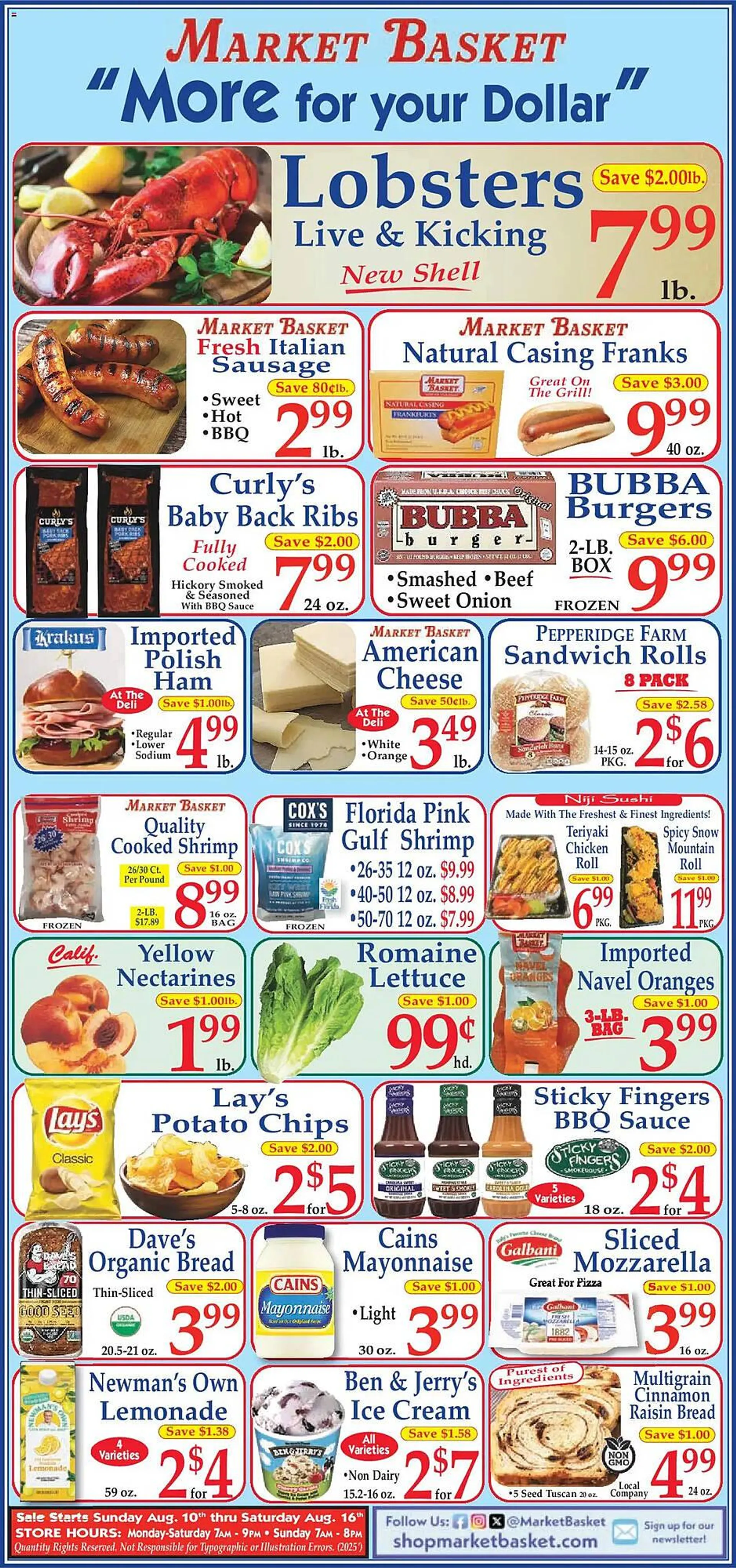 Weekly ad Market Basket Weekly Ad from August 10 to August 17 2025 - Page 1