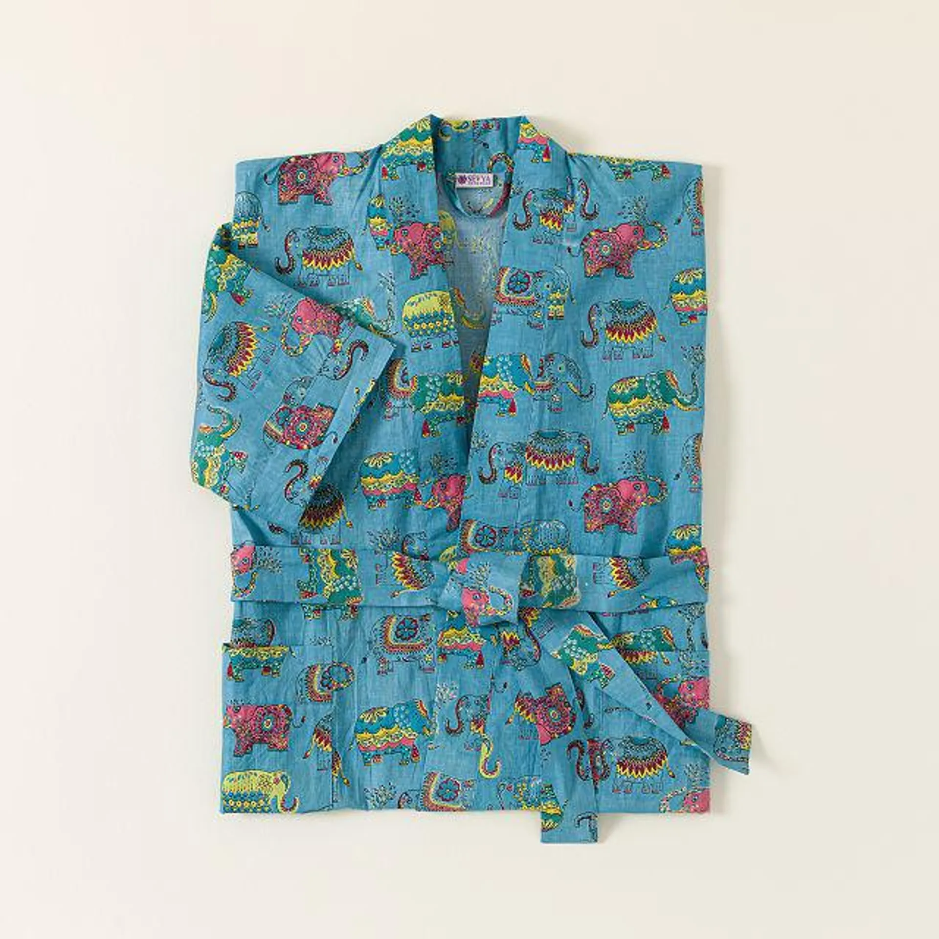 Lucky Elephant Cotton Robe