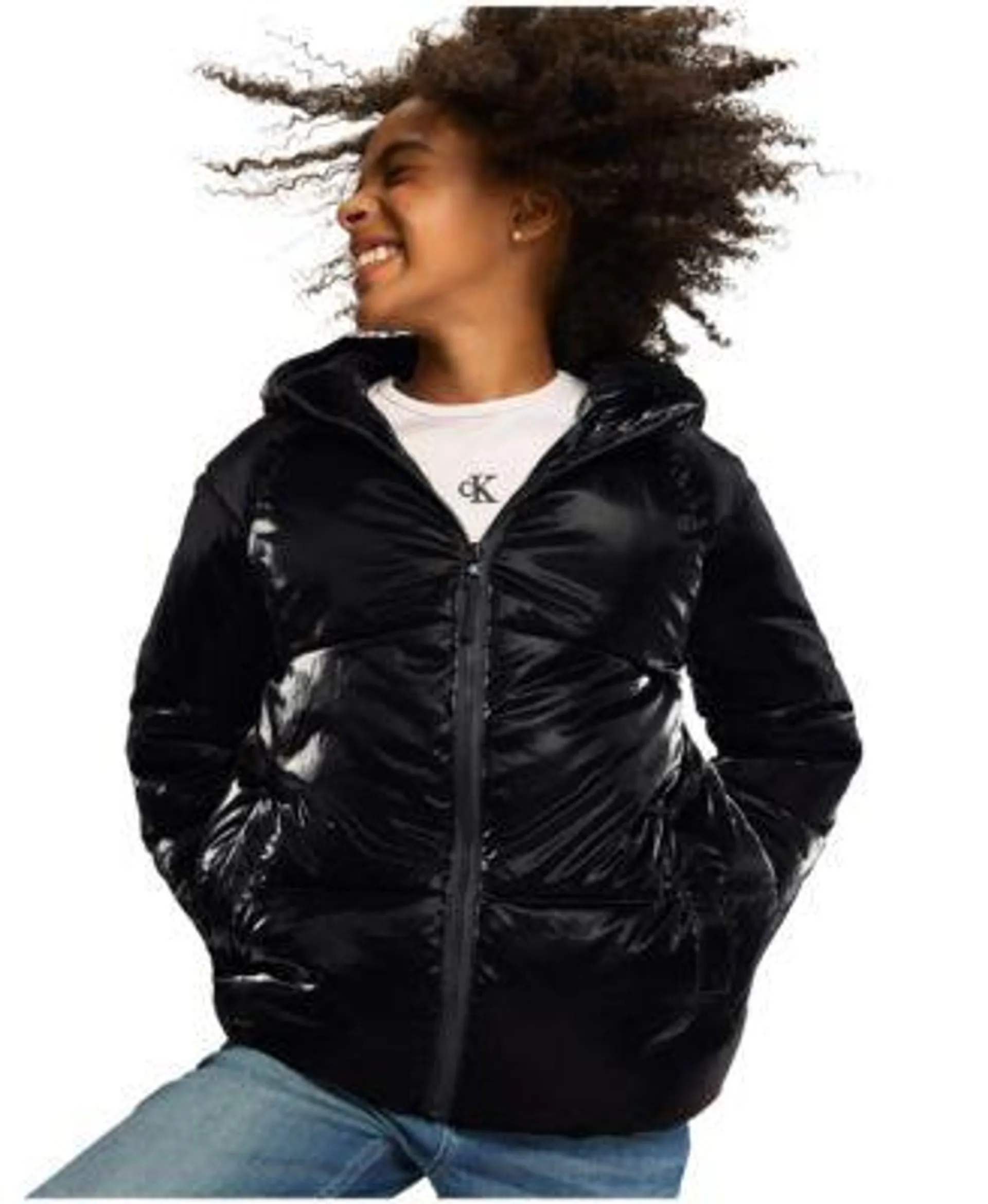 Big Girls Liquid Shine Puffer Jacket