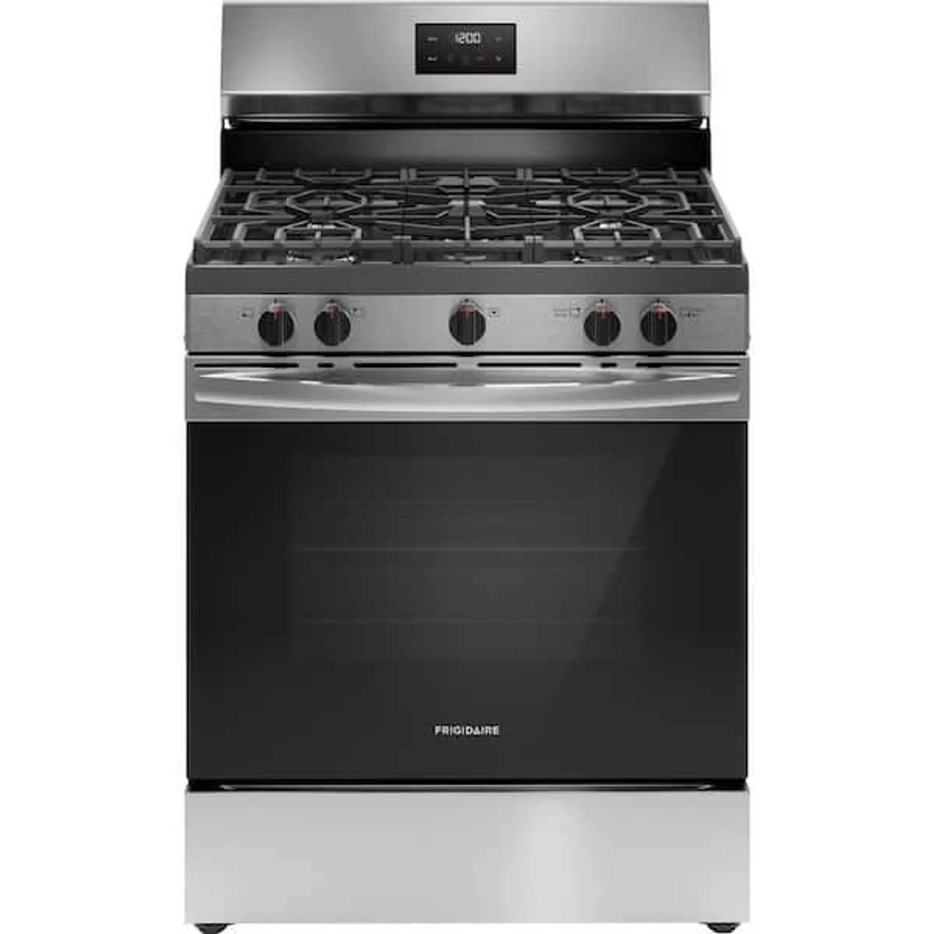 30 in. 5 Burner Freestanding Gas Range in Stainless Steel with Quick Boil and Even Baking Technology