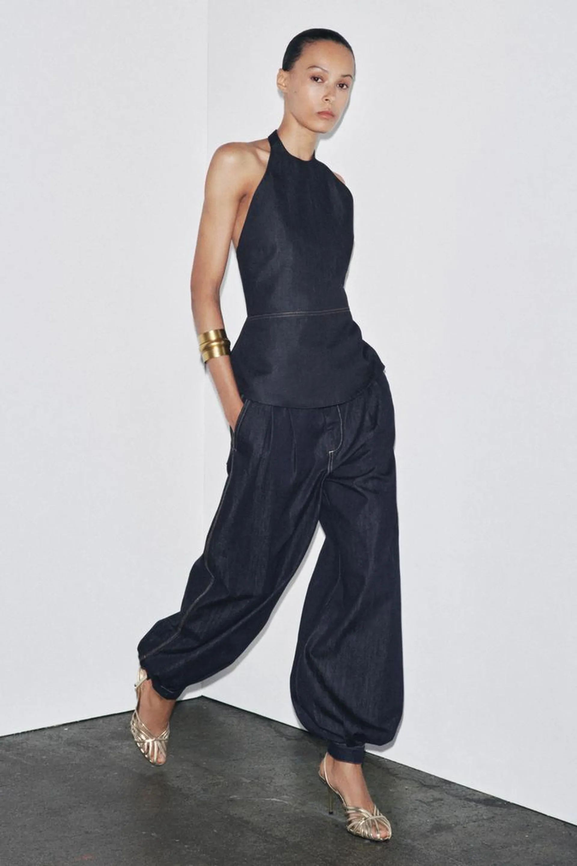 ZW COLLECTION BALLOON DENIM PANTS