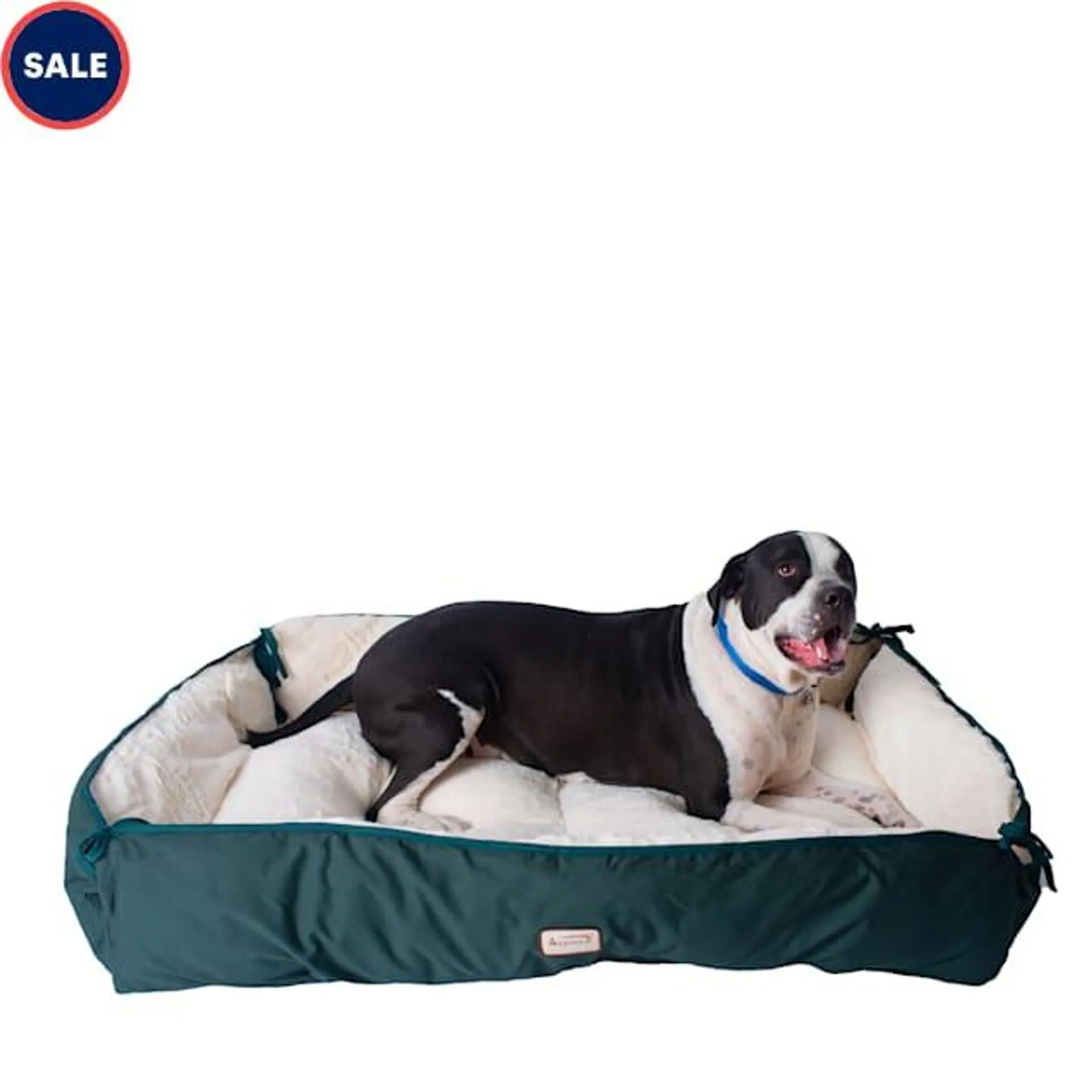 Armarkat Laurel Green/Ivory Pet Bed, 42" L X 29" W X 8" H